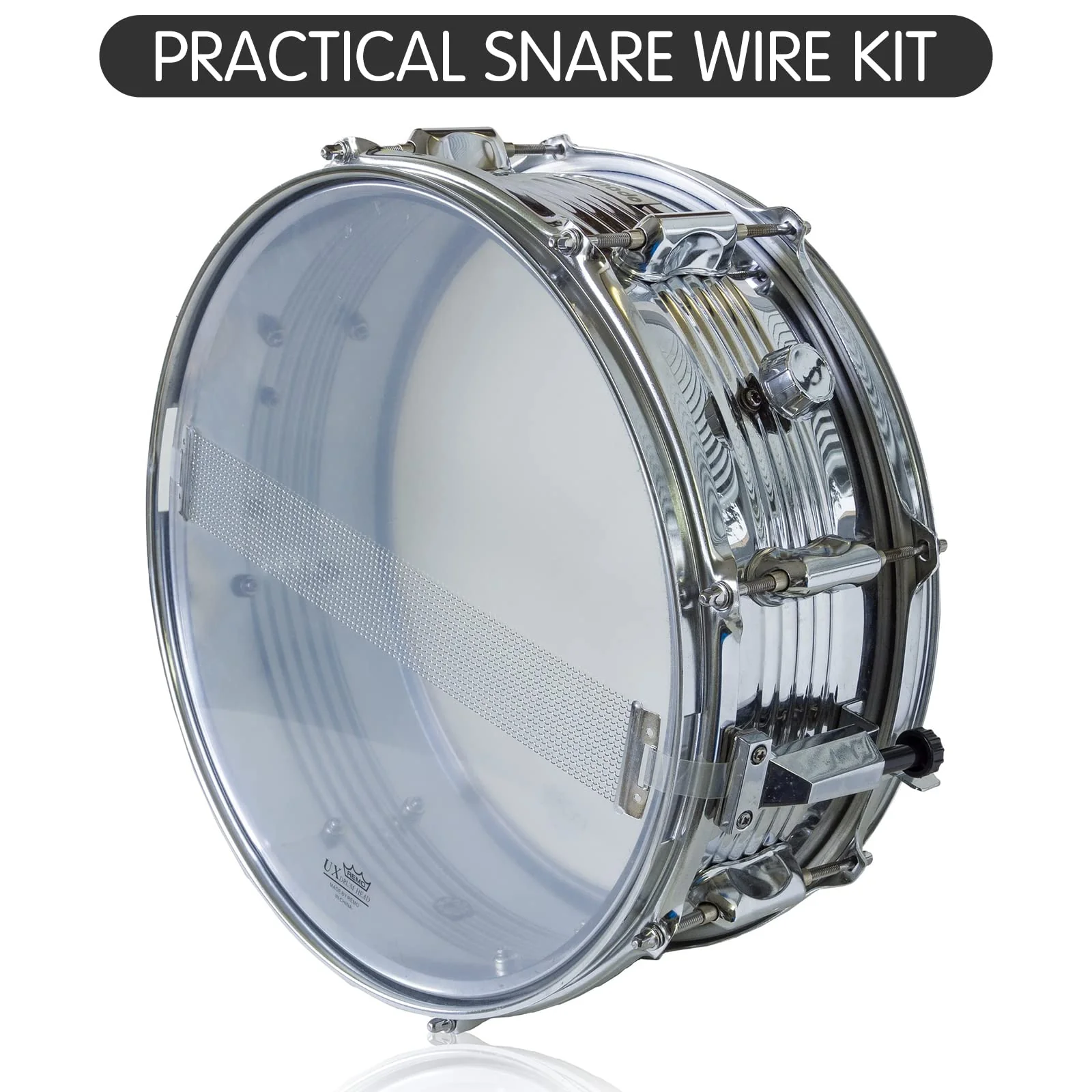 10 Pcs 30 Strand Steel Snare Drum Wire Straps Sets, Including 2 Pcs Snare Wires and 8 Pcs Transparent Snare Wire Straps Snare Drum Accessories for 14 Inch Snare Drums Parts Replace - Image 6