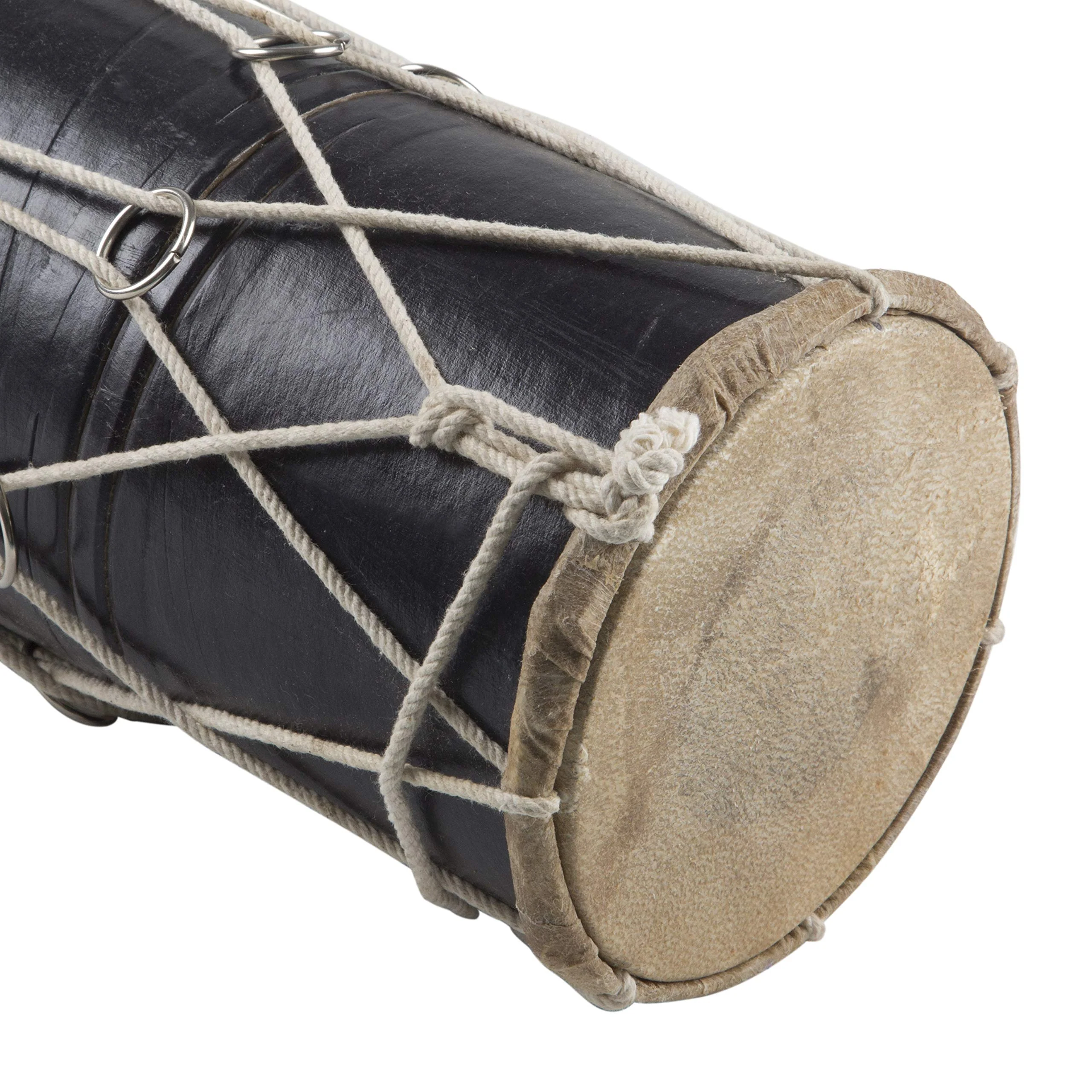 10 x 6 Inch Medium Handmade Wooden & Leather Classical Indian Folk Tabla Drum Set Hand Percussion Drums World Musical Instruments Punjabi Dhol Dholak Dholki Fun Birthday Housewarming Gift Ideas - Image 5