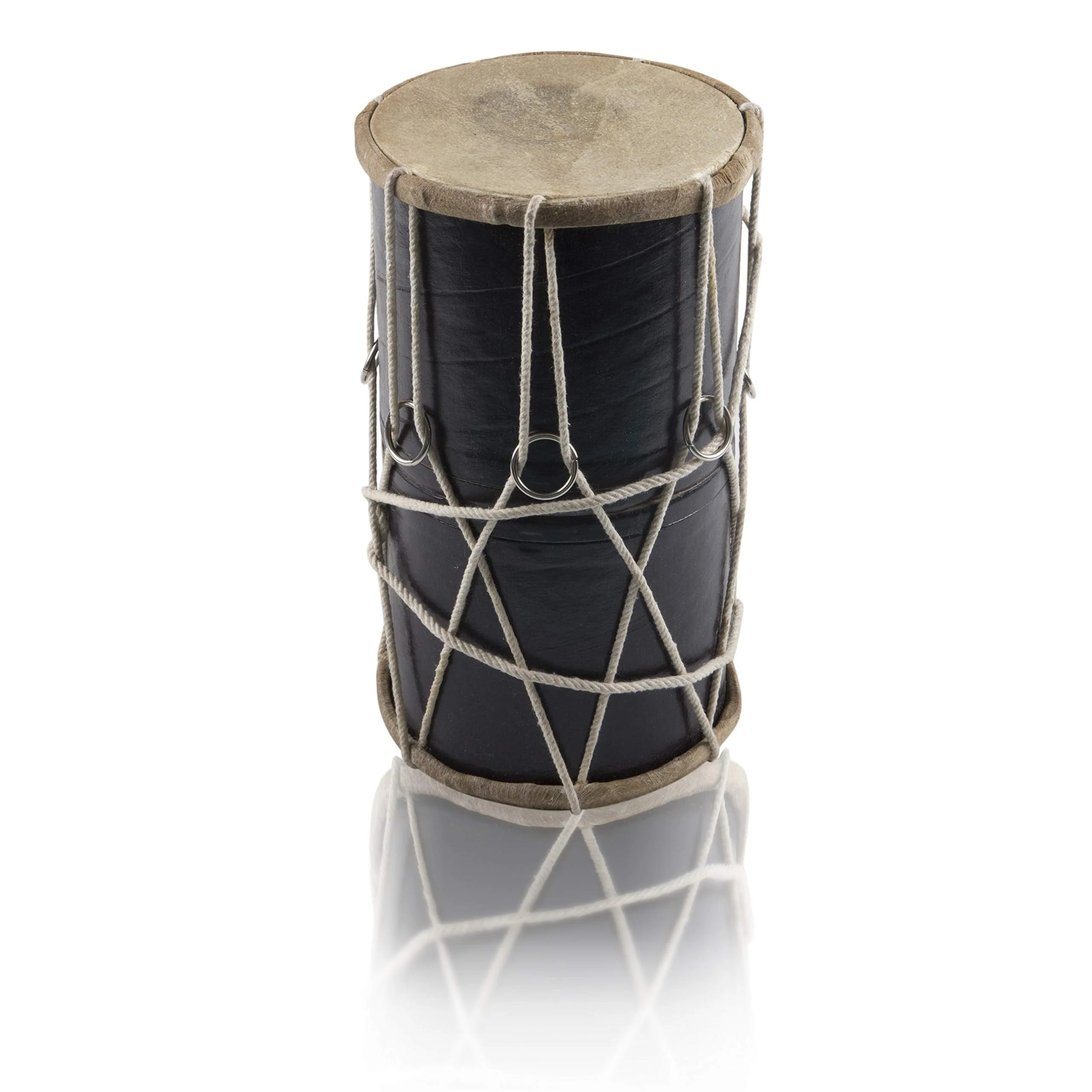 10 x 6 Inch Medium Handmade Wooden & Leather Classical Indian Folk Tabla Drum Set Hand Percussion Drums World Musical Instruments Punjabi Dhol Dholak Dholki Fun Birthday Housewarming Gift Ideas - Image 6