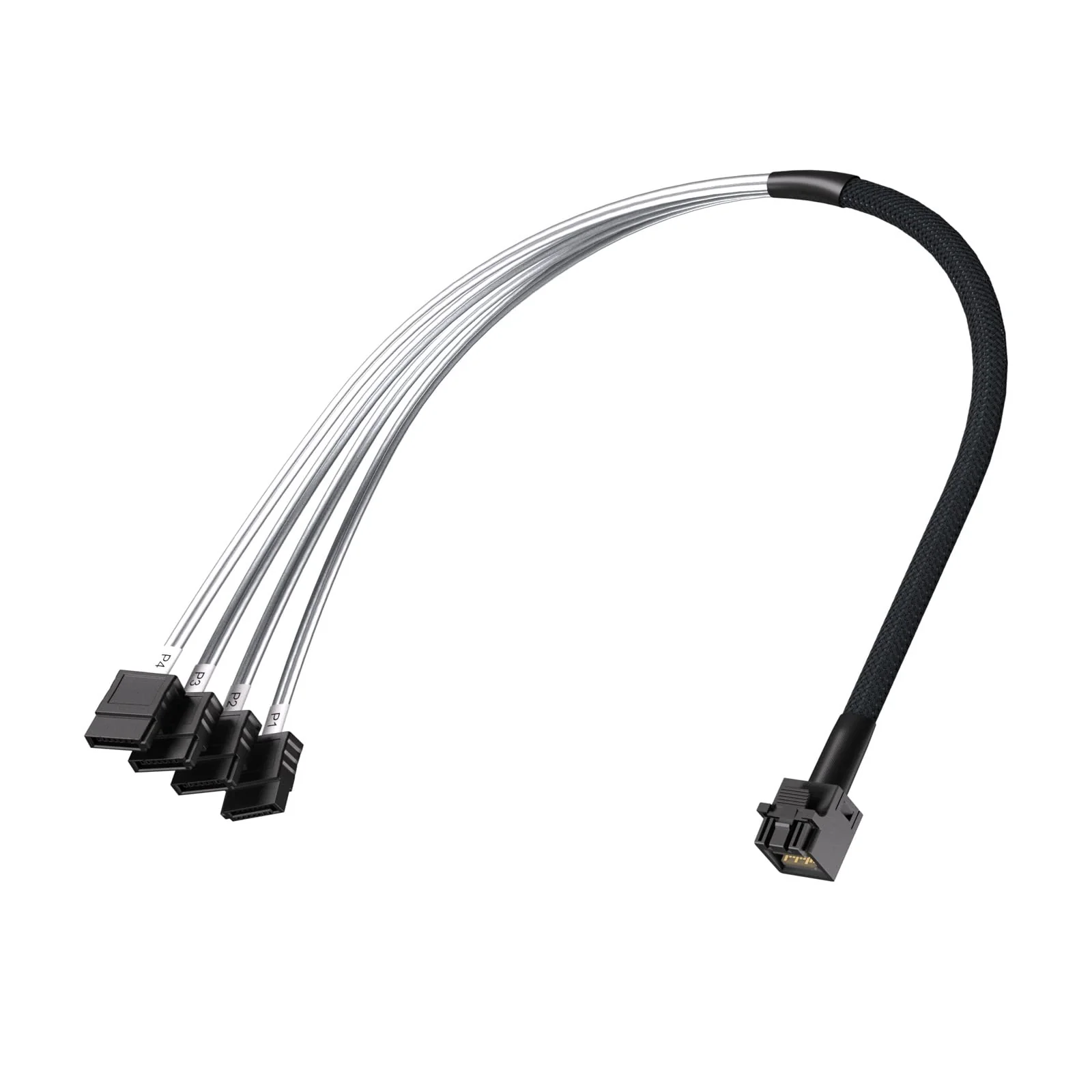 10Gtek MiniSAS HD SFF-8643 Breakout to 4xSATA Cable, Compatible with Raid Controller Hard Drive, 0.5m(1.6ft) 8643-4xSATA - Image 5