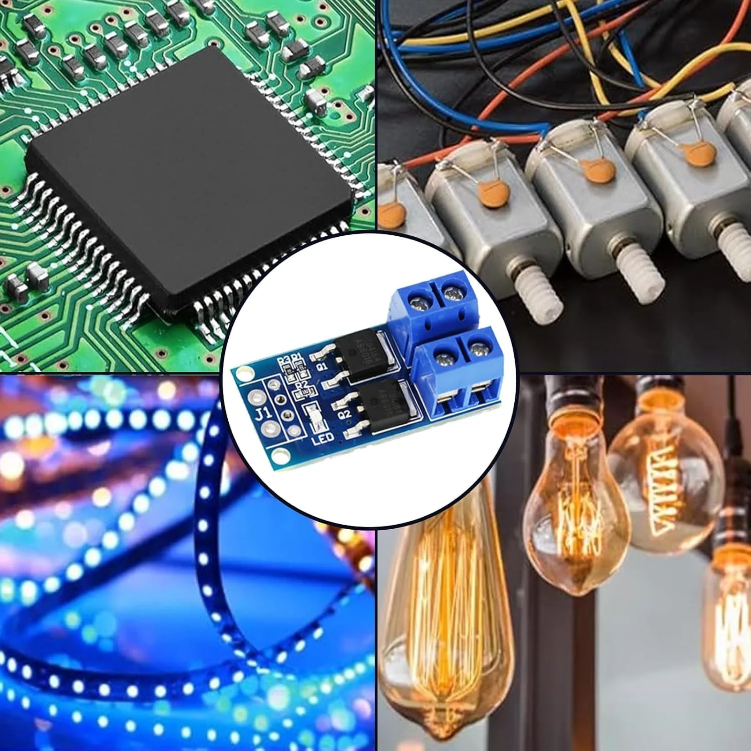 12 Pcs DC 5V-36V 400W FET Trigger Switch Drive Module Board Dual Mosfet Driver Module Dual High Performance Switching Driver Module PWM Controller Switch Panel Driver Module for Ar-duino - Image 6