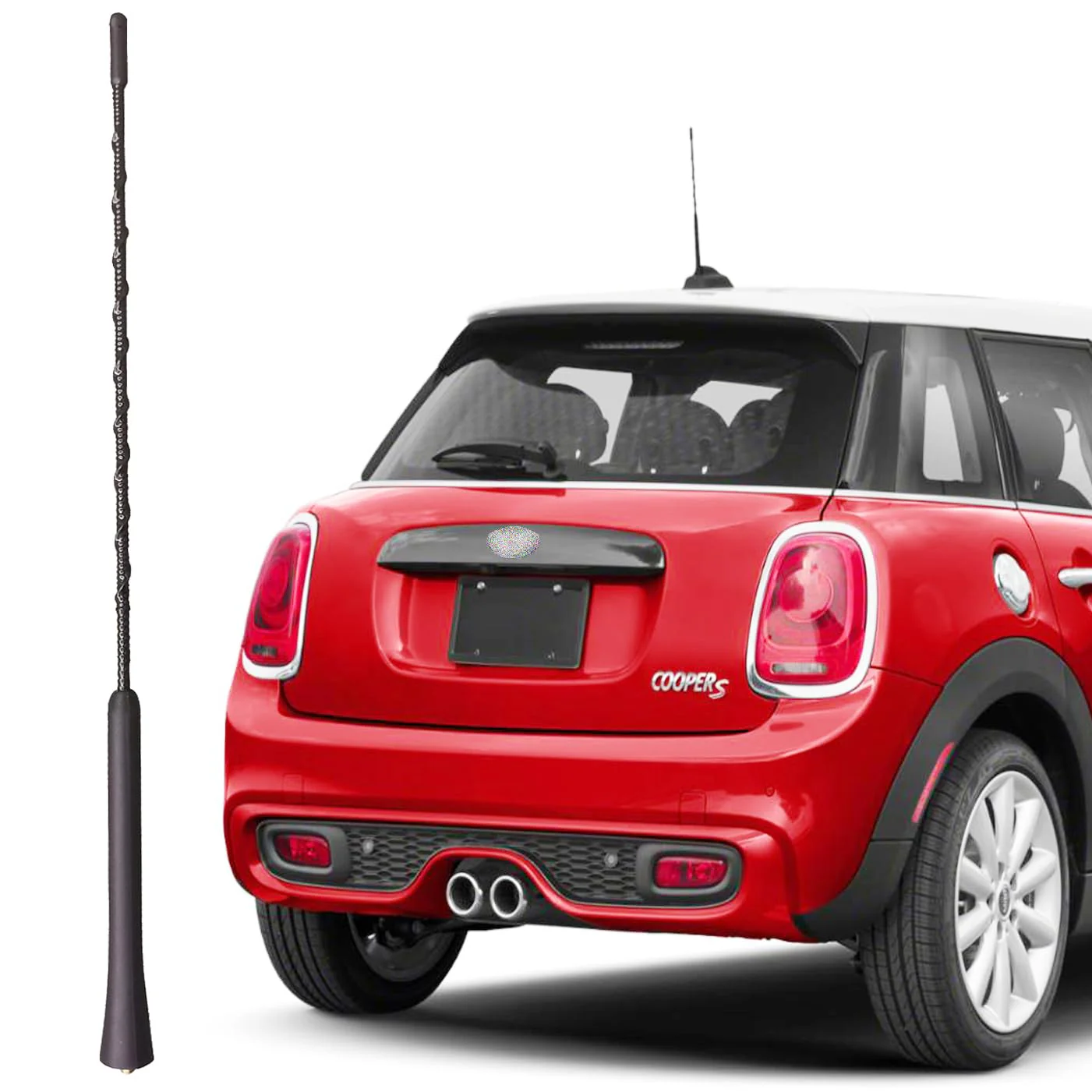 16 Inch Flexible Rubber Antenna Replacement Mast for Mini Cooper Hardtop (2013-2024), Mini Countryman (2013-2016), Mini Coupe (2013-2015), Mini Roadster (2013-2016), Mini Paceman
