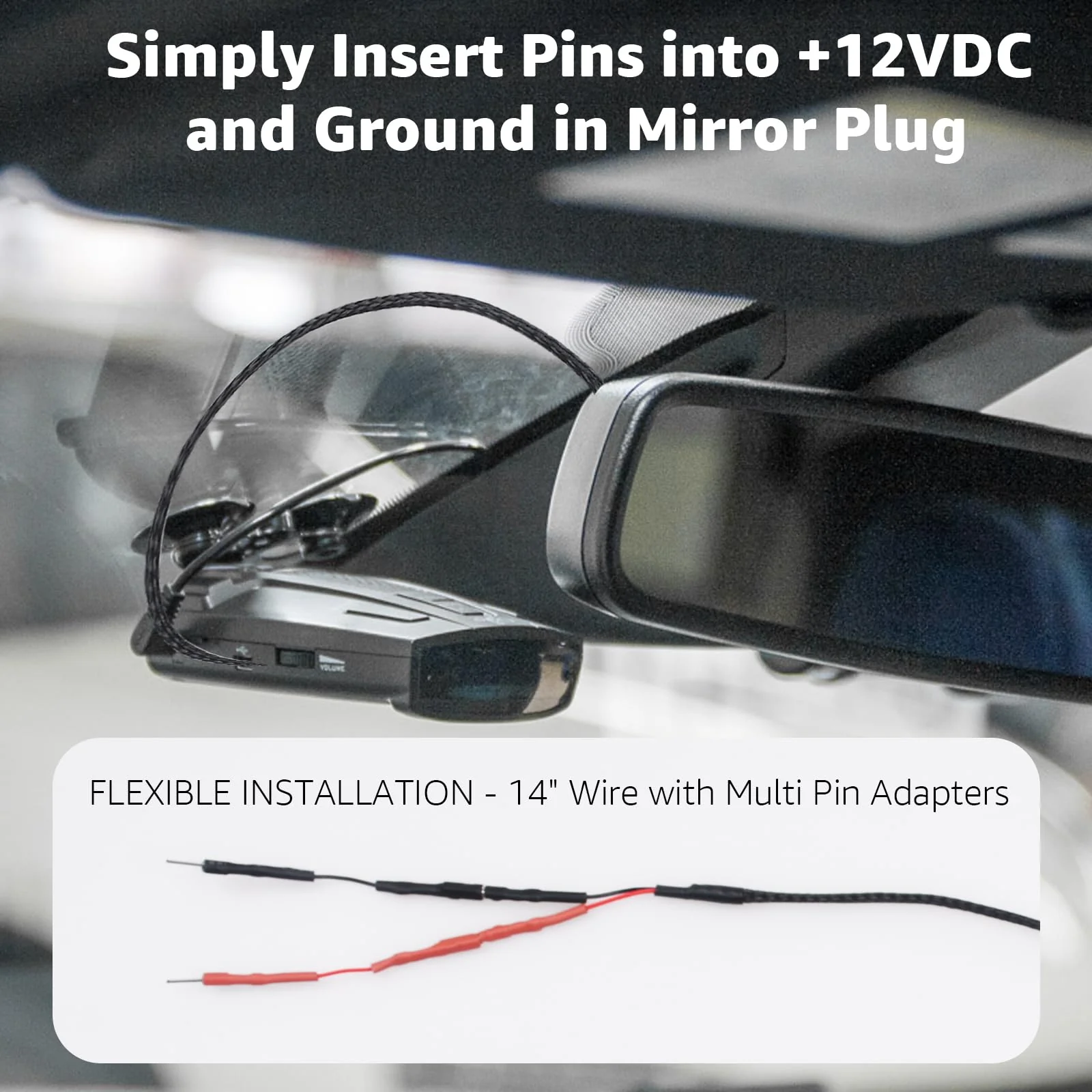 1PC RJ11 Replacement Mirror Wire Power Cord for Uniden Radar Detectors,Fits R4 R3 R1 R7 R8 Model(3005201U) 1 - Image 5