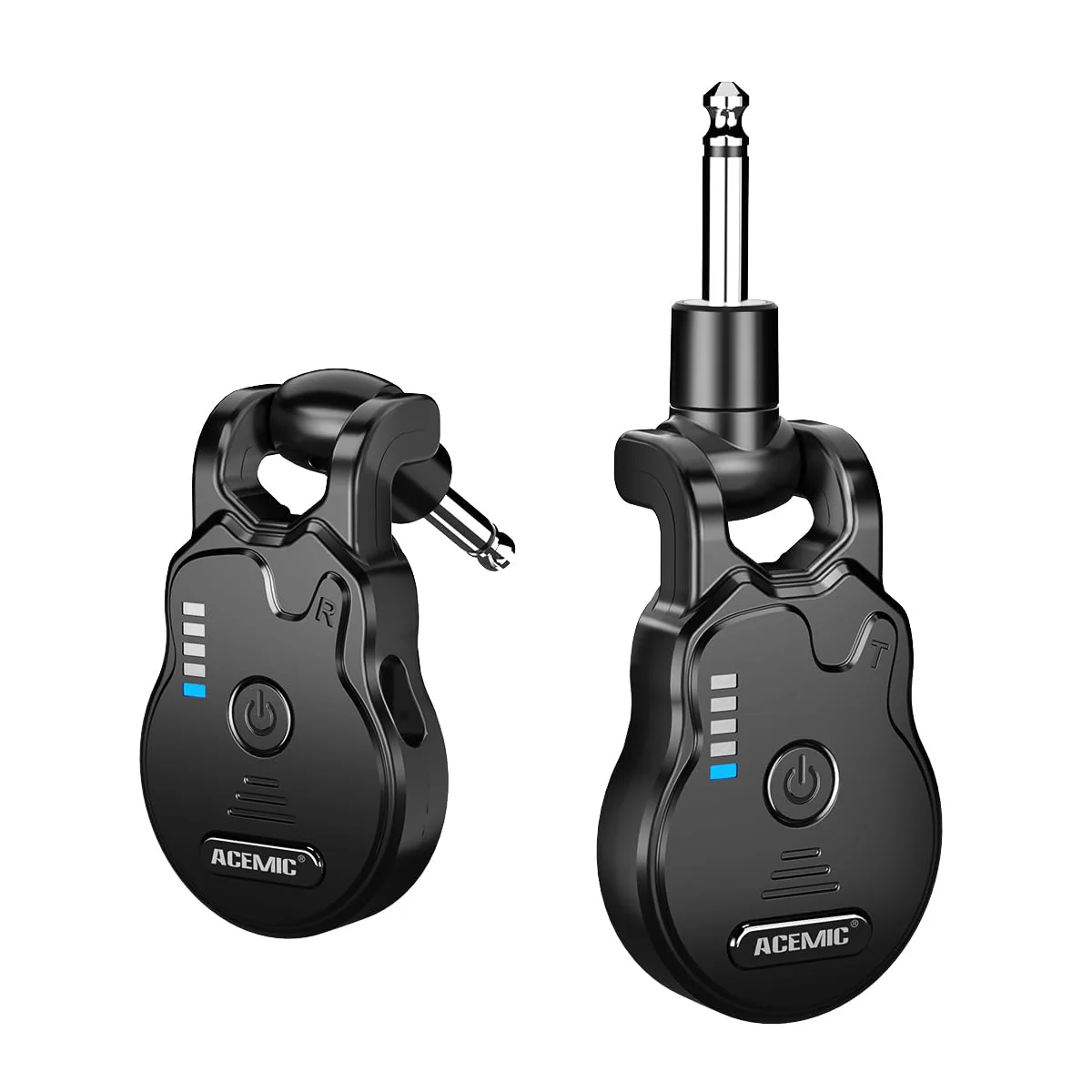 2.4GHz Wireless Guitar System Rechargeable 4 Channels Audio Wireless Guitar Transmitter Receiver for Guitar Bass Electric Instruments, G1