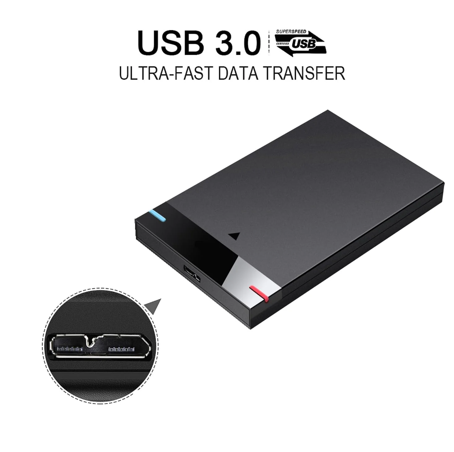 2.5'' 250GB Ultra Slim Portable External Hard Drive USB3.0 HDD Storage for PC, Desktop, Laptop, MacBook, Chromebook, Xbox One - Image 4