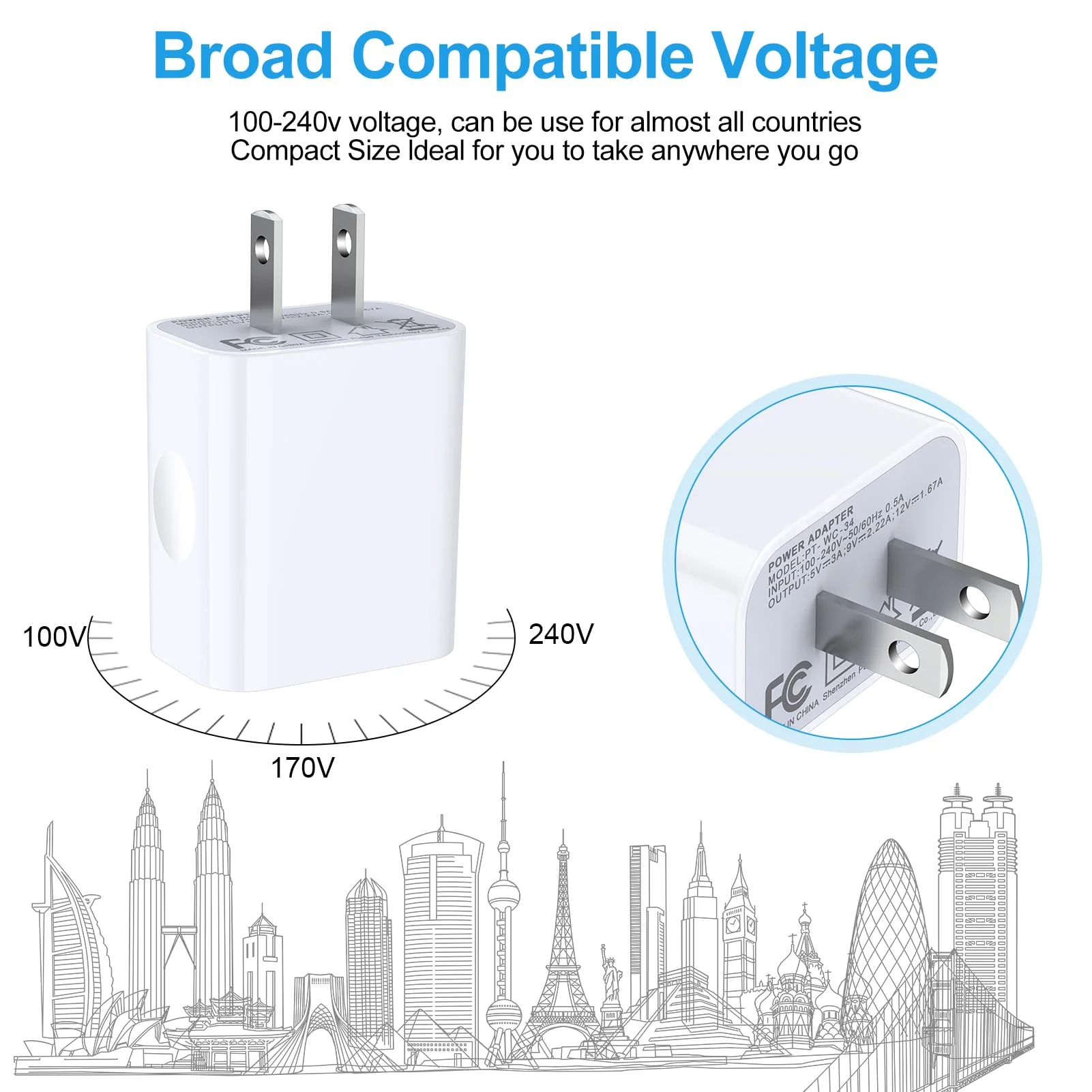 [2-Pack] 20W Samsung Fast Charging Block USB C Power Adapter Android Wall Plug Brick Type C Block for Galaxy A15 5G/A55/A35/A14 5G/A54/A25/A23/A13/A53/S24/S23 FE/S22/S21 FE/Z Flip 5,iPhone 15/14/13 - Image 7