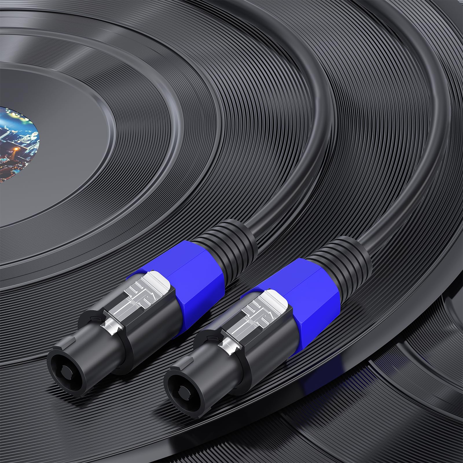 2 Pack 6 feet Professional Speakon to Speakon Cables, 12 AWG Patch Cords DJ/PA Audio Amplifier Speaker Cable Wire speakon to speakon end 6 ft - Image 4