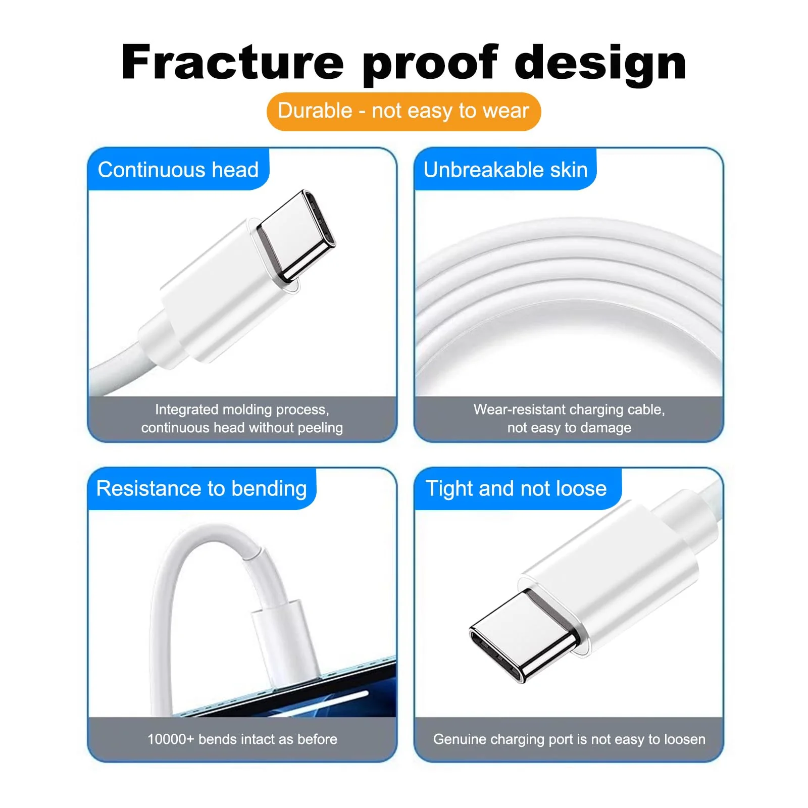 2 Pack Car Carplay Cable for iPhone 15 15 Pro Max 15 Plus Carplay USB C Cord USB A to USB C,MacBook Air/Pro,iPad usb C Cable 10th Gen iPad Pro iPad Air 5/4 Mini 6th iPhone 15 Car Charger Charging Cord 3 Feet 2 Pack White - Image 4