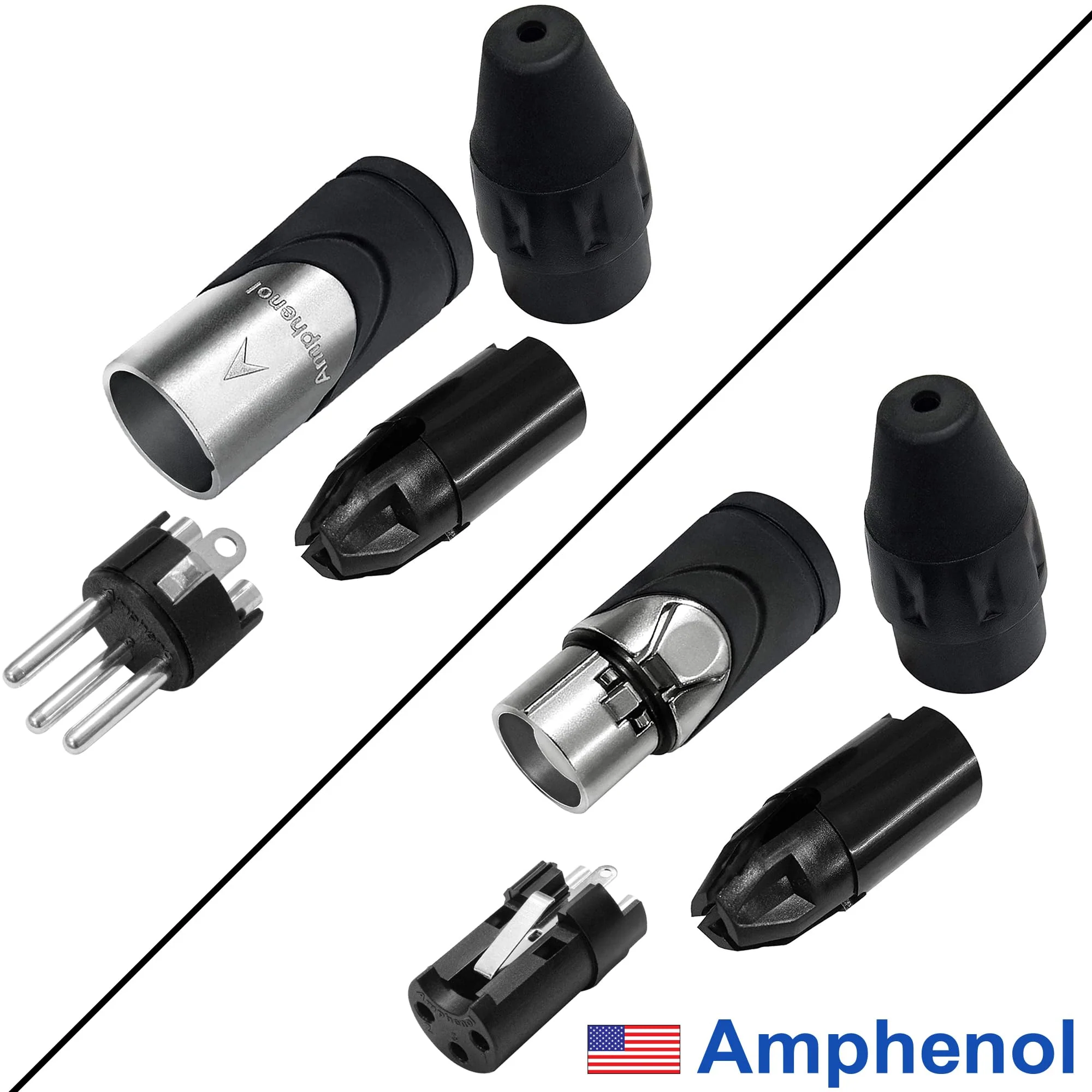 2 Units - 10 Foot - WBC-PRO-Quad Ultra-Silent Ultra-Flexible Balanced Star-Quad Cable with Amphenol Male & Female XLR Plugs & Black Tweed Jacket - Image 8