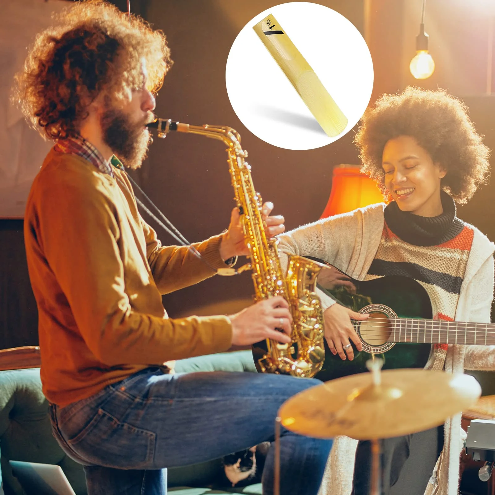 20 Pieces Alto Saxophone Sax Reeds Alto Saxophone Reeds Bamboo Saxophone Reeds with Individual Case for Clarinet Soprano or Alto Sax (1.5 in Strength) - Image 6