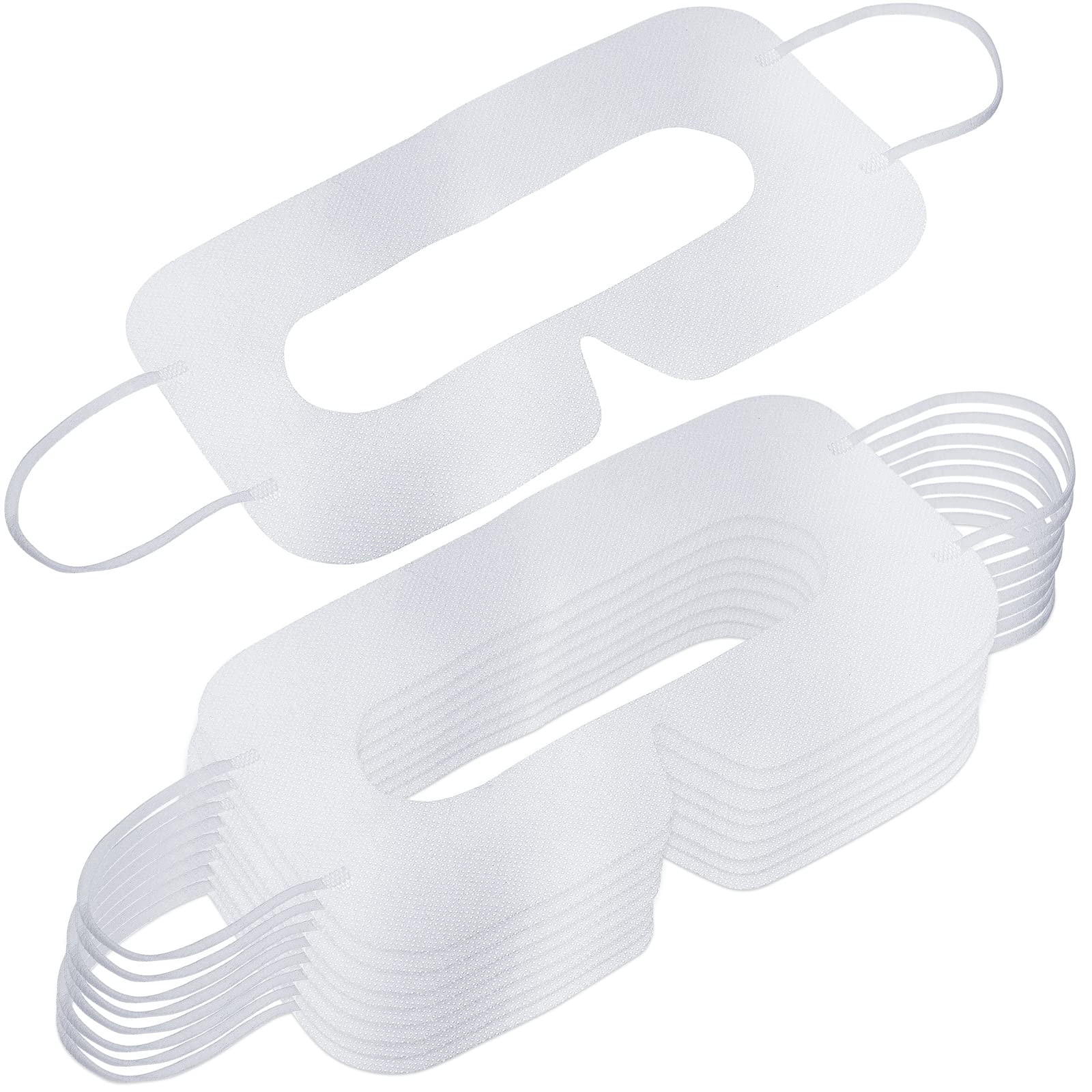 200 Pcs Disposable VR Face Mask Breathable Cover Eye Mask for VR Nonwoven Fabric Sanitary VR Mask, VR Eye Cover Pad (White) White