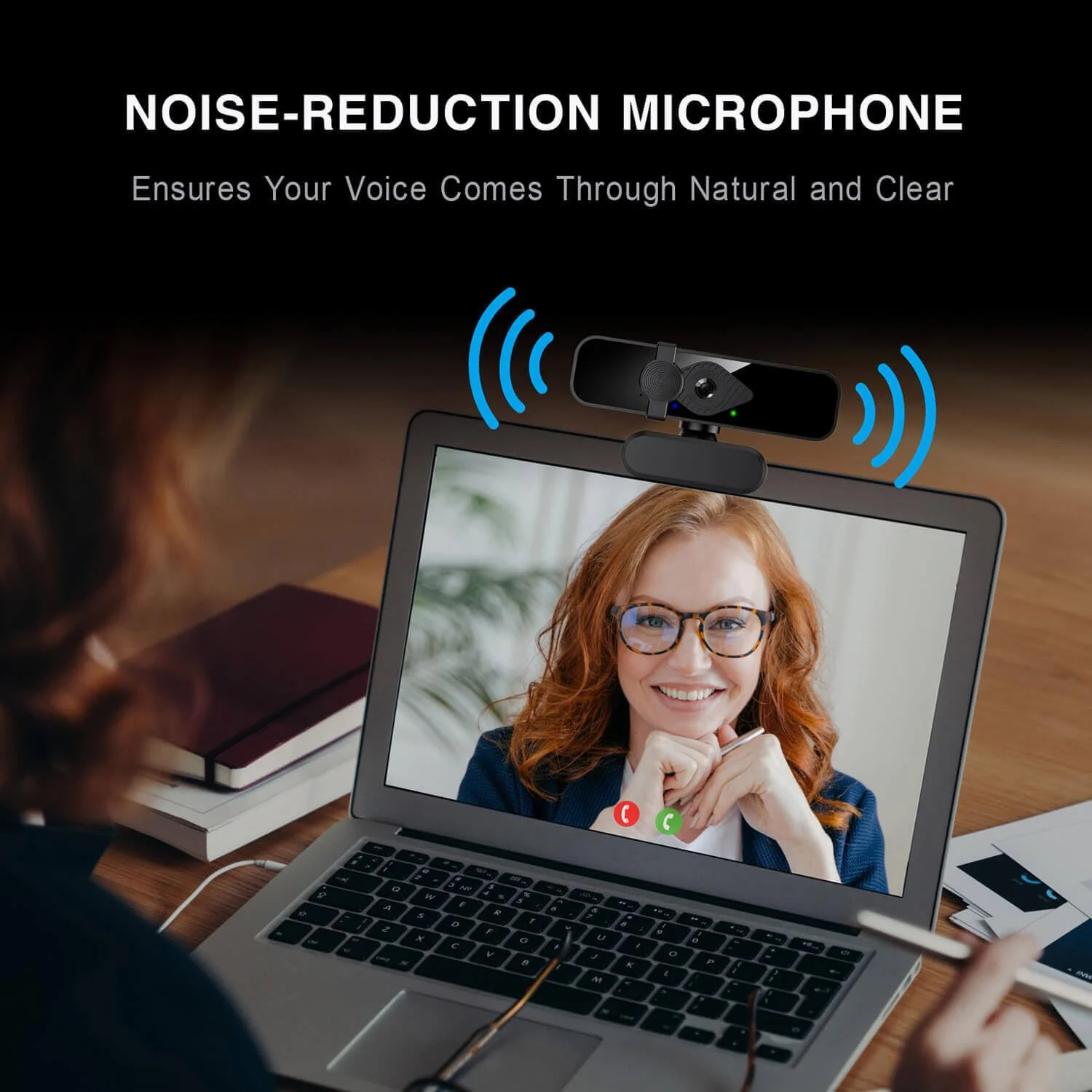 2K Webcam for PC, 85° View USB Computer Camera, with Noise Canceling Microphone & Privacy Cover, HD Web Camera for Desktop Laptop Monitor Mac Streaming, Gaming & Video Calling Webcam 2K Webcam - Image 3