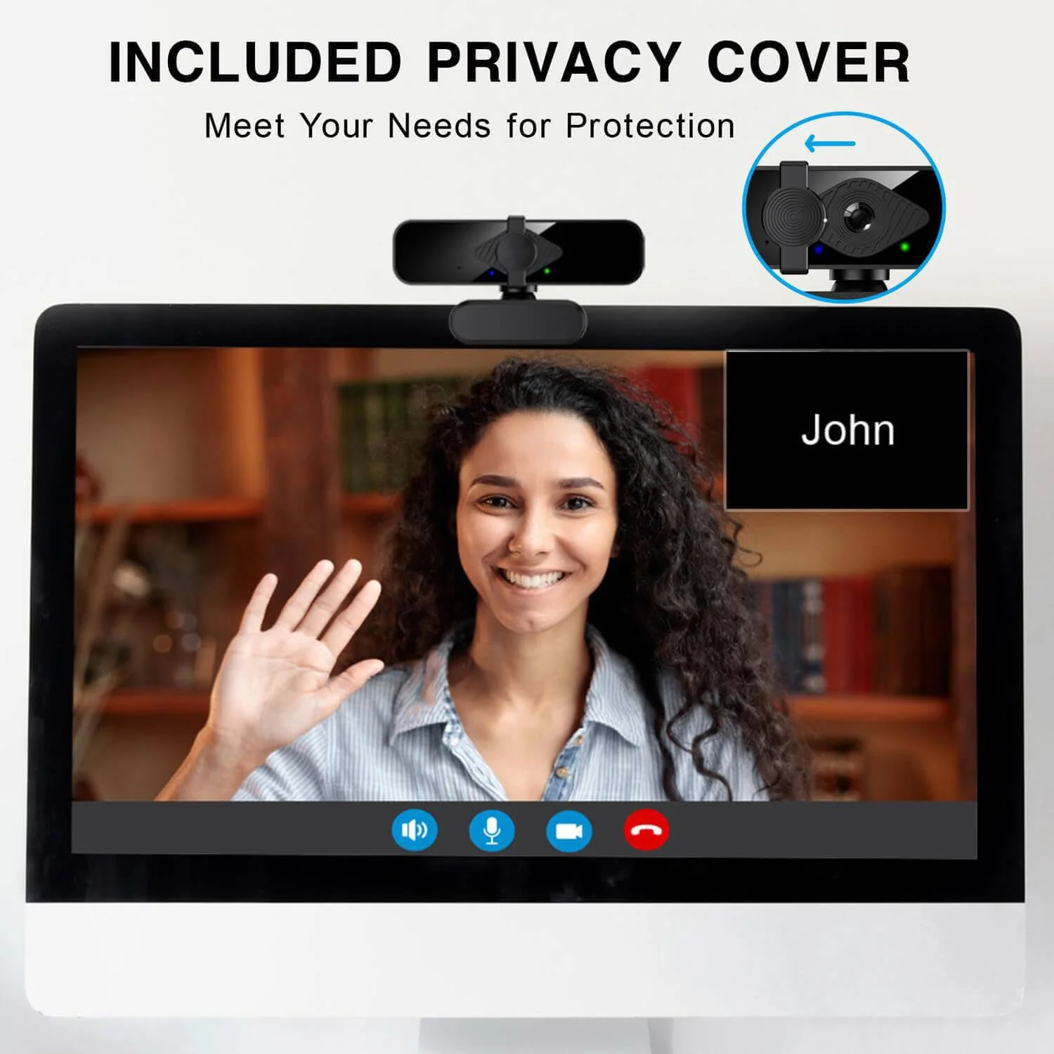 2K Webcam for PC, 85° View USB Computer Camera, with Noise Canceling Microphone & Privacy Cover, HD Web Camera for Desktop Laptop Monitor Mac Streaming, Gaming & Video Calling Webcam 2K Webcam - Image 5