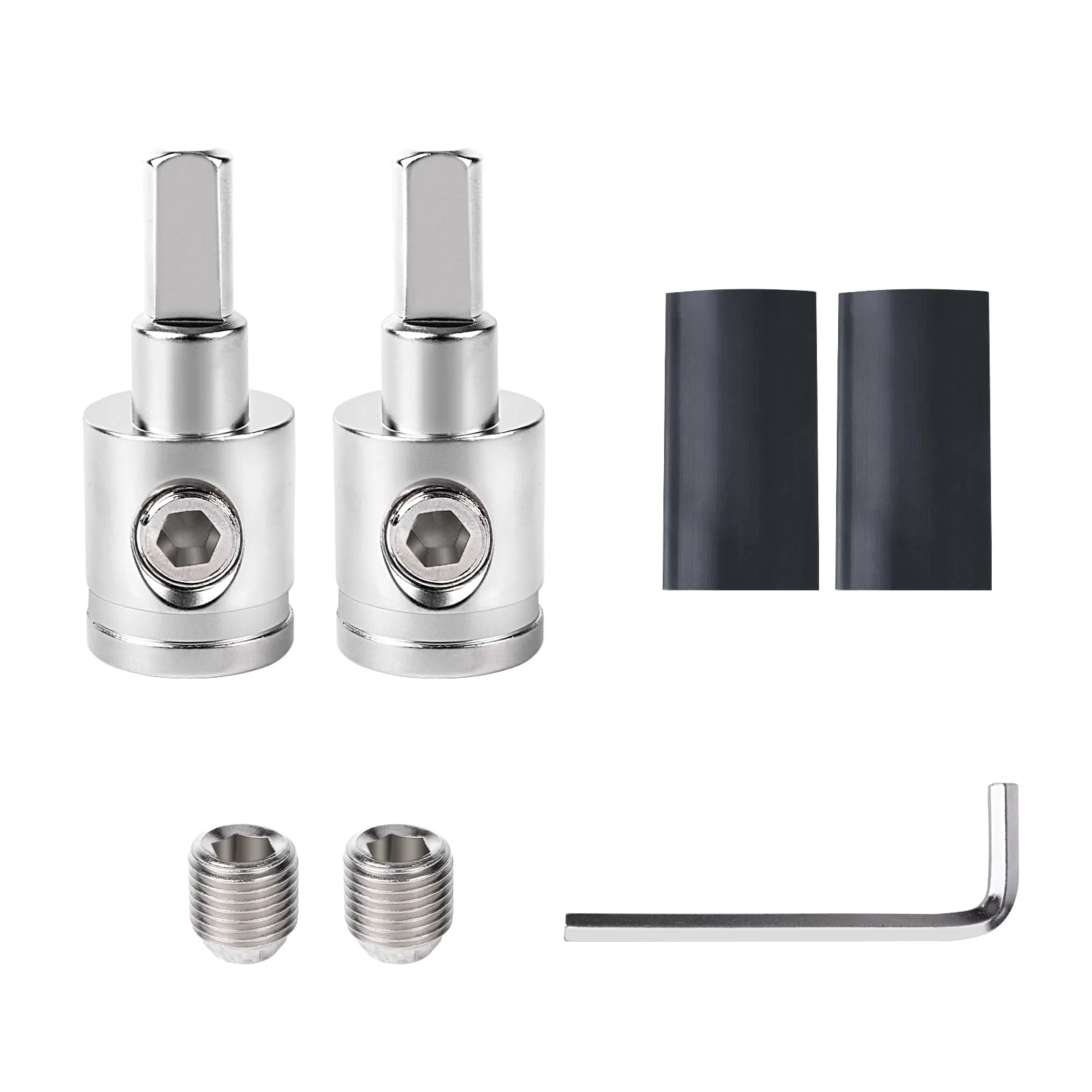 2PCS Heavy-Duty Car Stereo Audio Wire Reducer - 0 Gauge to 4 Gauge for Amp Input, AWG Pin Power & Ground Connection, Fits Most Cars 2PCS(0 to 4 Gauge)