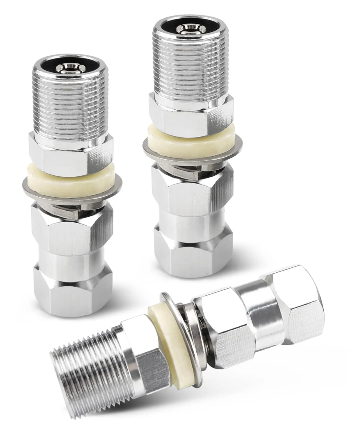 3 Pcs Universal Heavy Duty CB Antenna Stud Mount Adapter with SO-239 Stud Mount Fit for 3/8 x 24 Threads CB Radio Antennas Fit for Any Mounting Surface with 1/2" Hole 3 Pcs