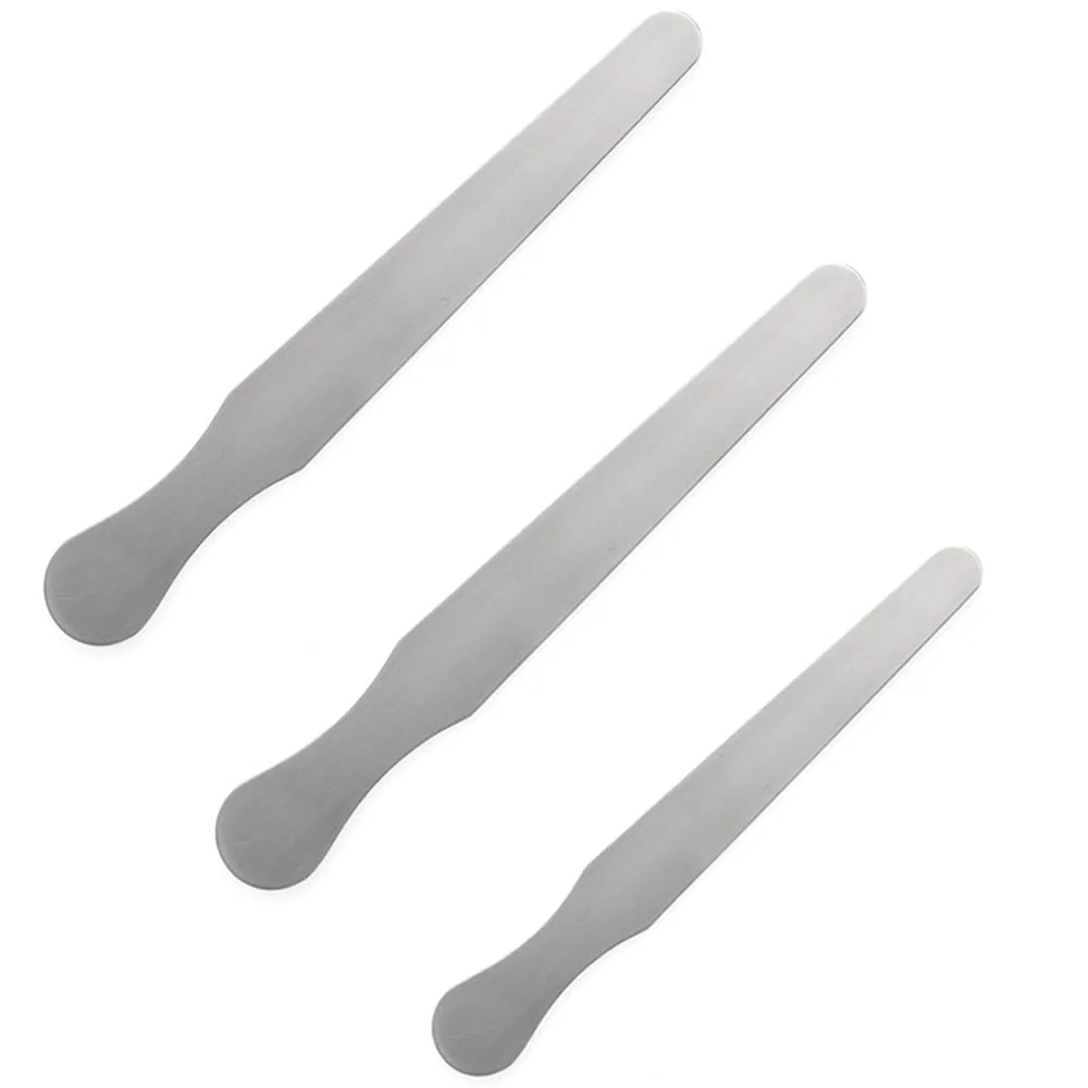 3 Pieces Stainless Steel Tongue Spatulas for Crafts, Beauty Salon, Dental Examination (14cm+16cm+18cm)