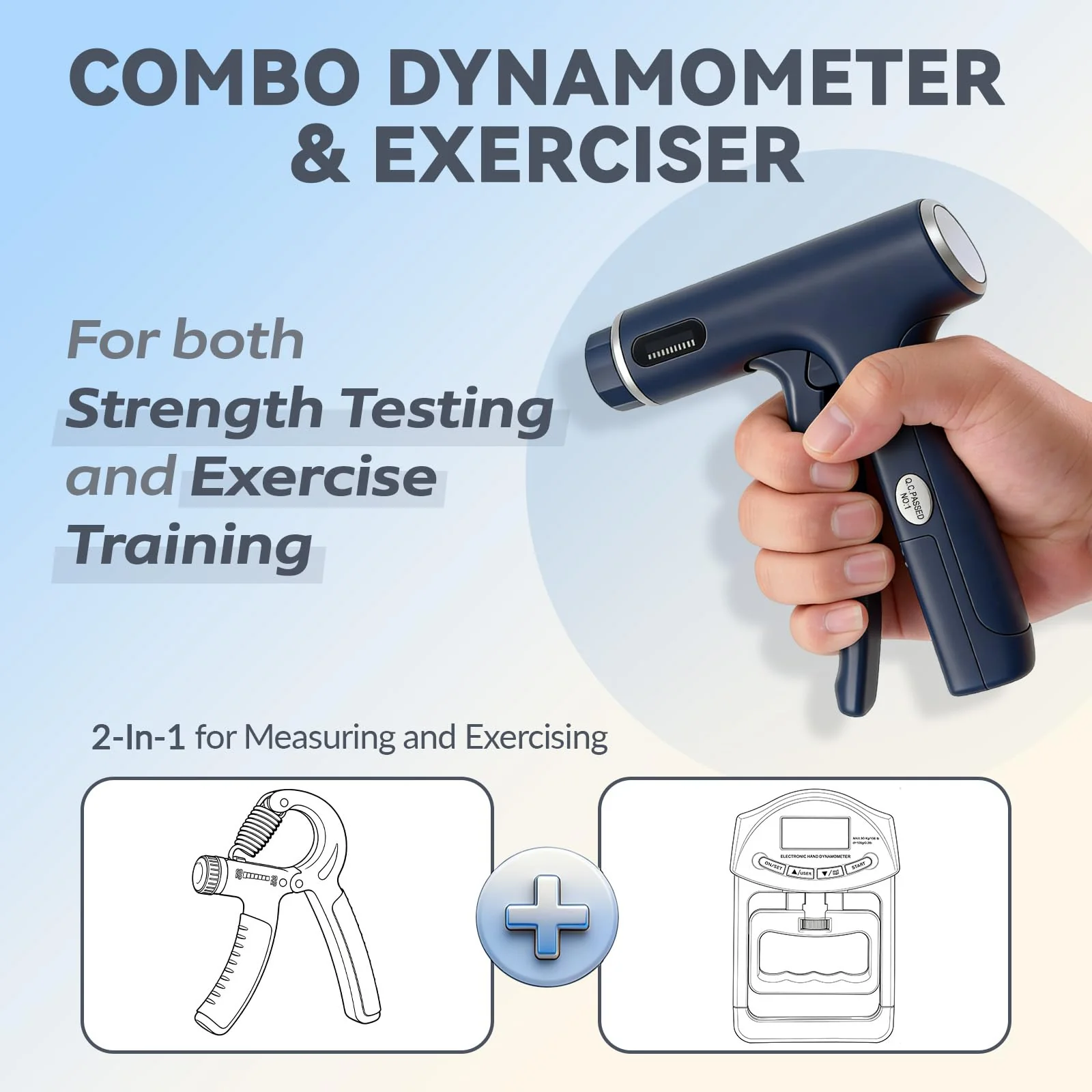 330lbs/150KG Handful Grip Strength Tester, Electronic Hand Dynamometer & Exerciser with Adjustable Resistance Trainer, LCD Screen, Ergonomic Handle for Home and Gym Use(Battery Not Included) - Image 4