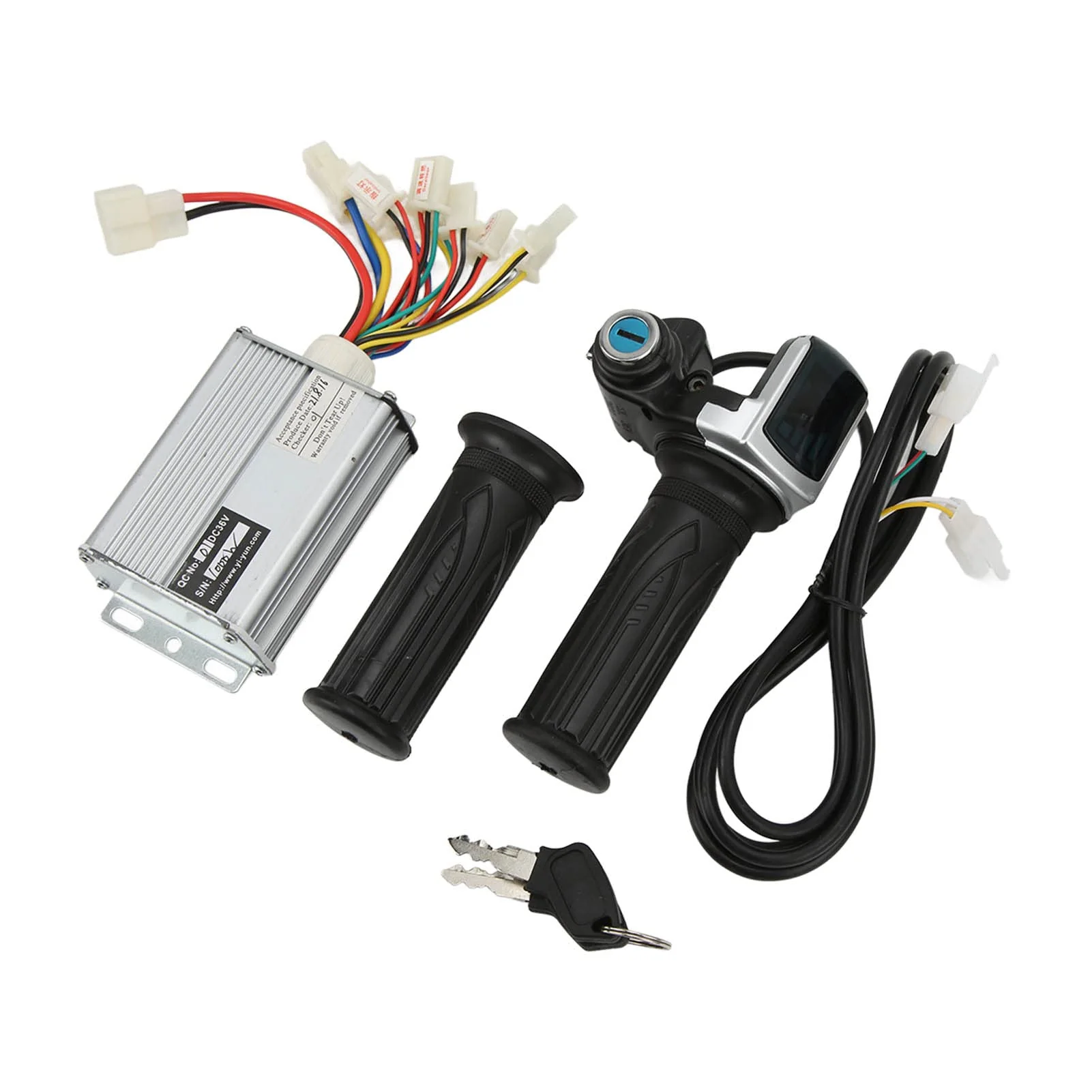 36V 1000W Brushed Speed Controller for Mini Bikes with Locking Throttle Grip and Battery Display Compatible with EVO Electric Tricycle