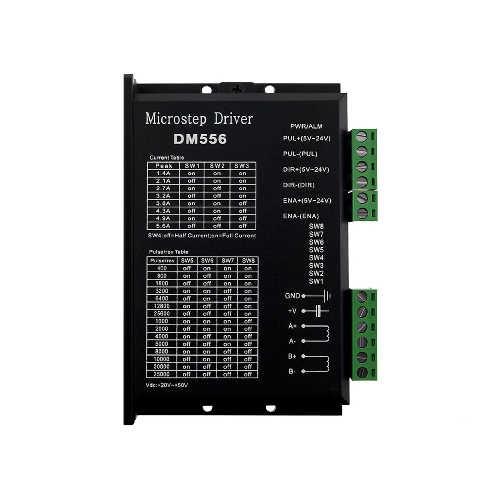 3D Printer Accessories DM556 5.6A Stepper Motor Driver 42/57 Tepper Driver 5V / 24V Adjustable Controller DM556 (1 PCS)