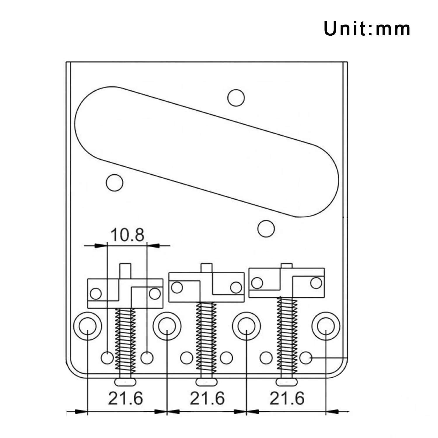 3Pcs WTB 10.8mm Brass Guitar Compensated Telecaster Saddles Set with Wrench for Fender Vintage-style Tele Bridge Electric Guitar Replacement Part - Image 4