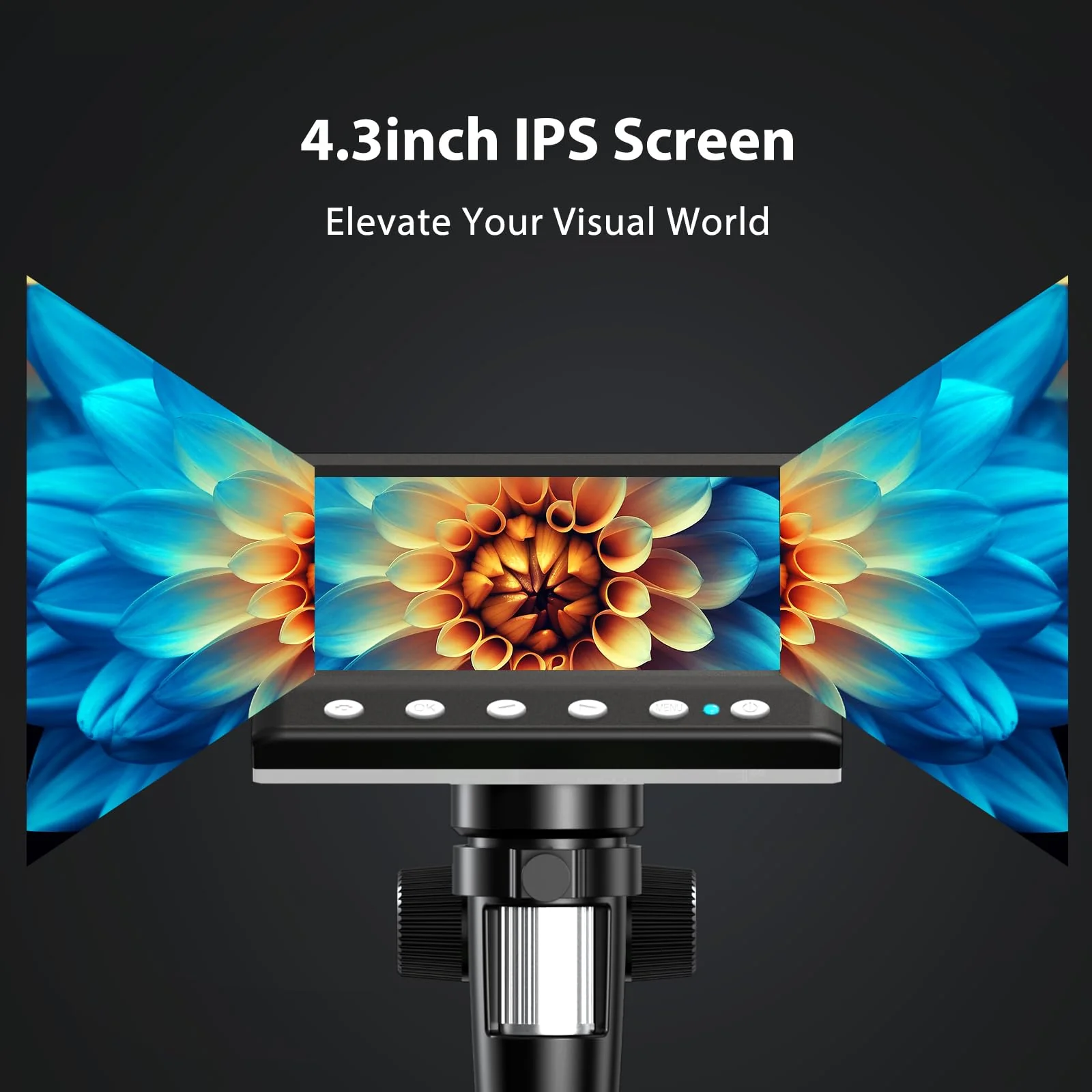 4.3'' IPS Coin Microscope, 1000X Magnification Digital Microscope for Adults,Coin Collection Supplies with 8 Adjustable LEDs,Windows Compatible,32GB TF Card - Image 2