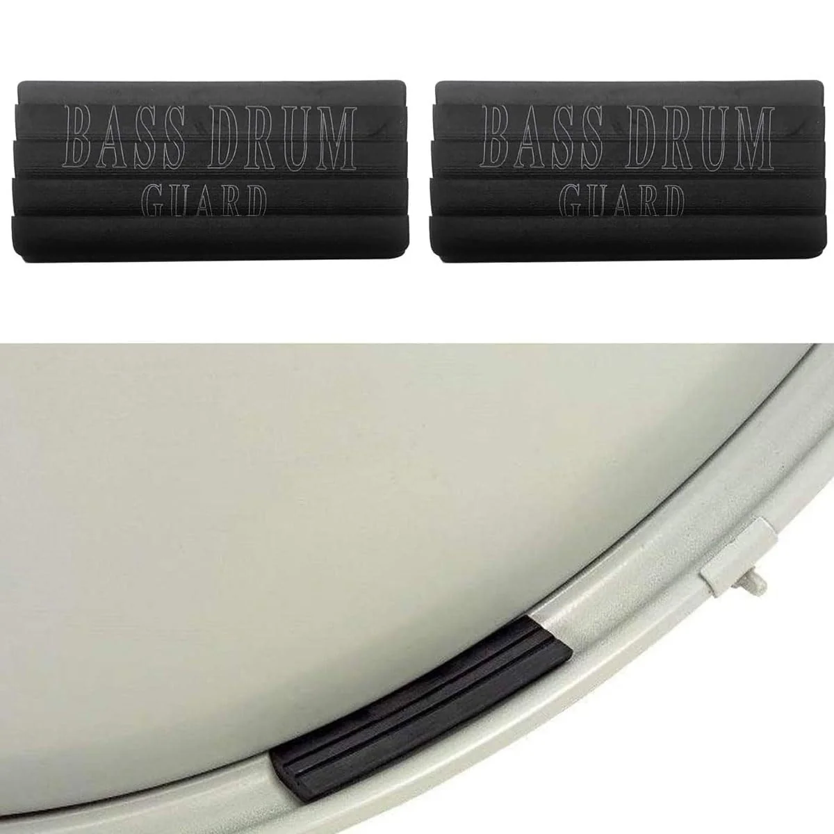 4 Pack Bass Drum Hoop Guard Rubber Hoop Protector Insert for Metal Hoops Black - Image 4
