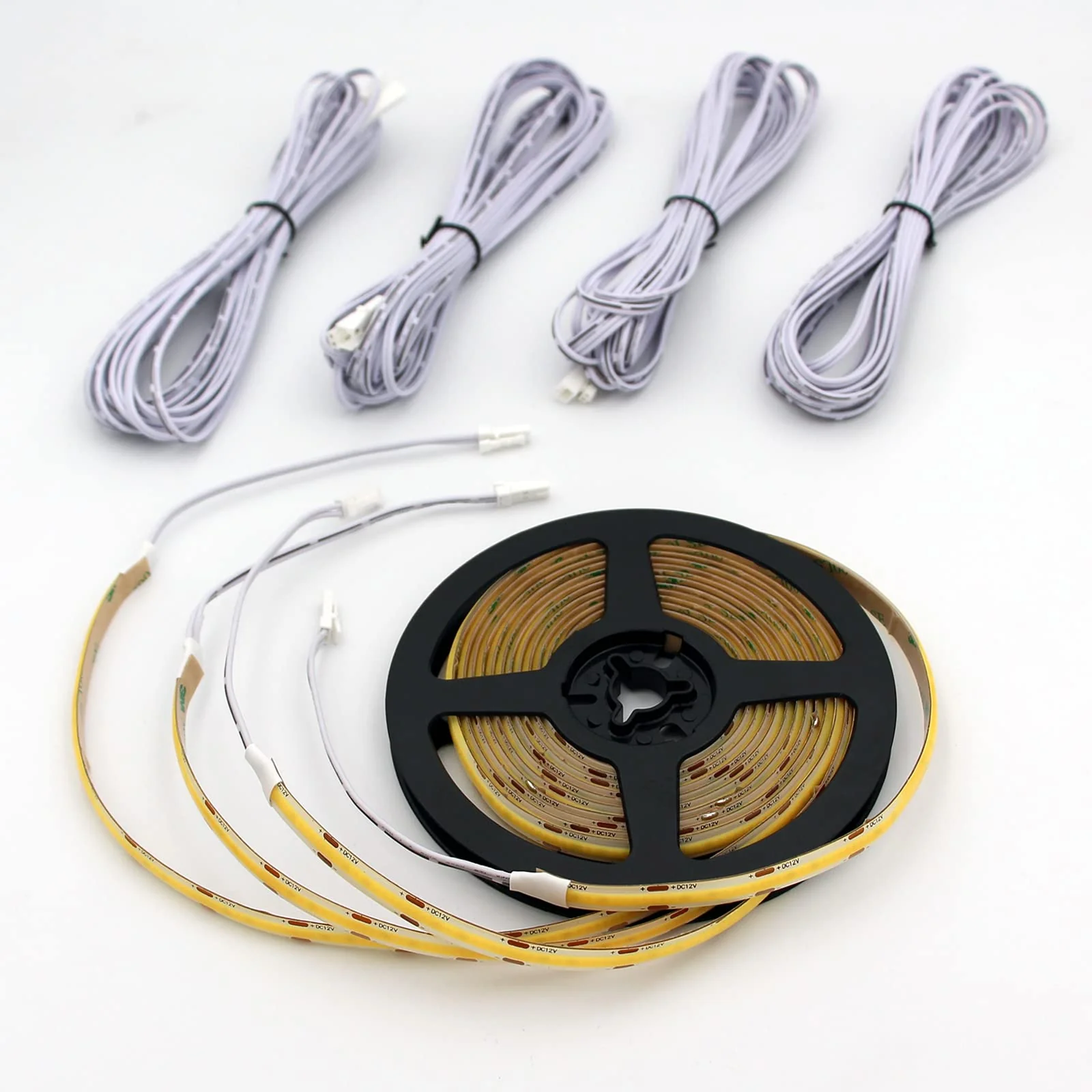 4 Pack Cuttable COB LED Strip Lights with 16.4ft Long Extension Cable Used for Indoor LED Stair Lights (40 inch, Warm White 3000K) 40 Inch