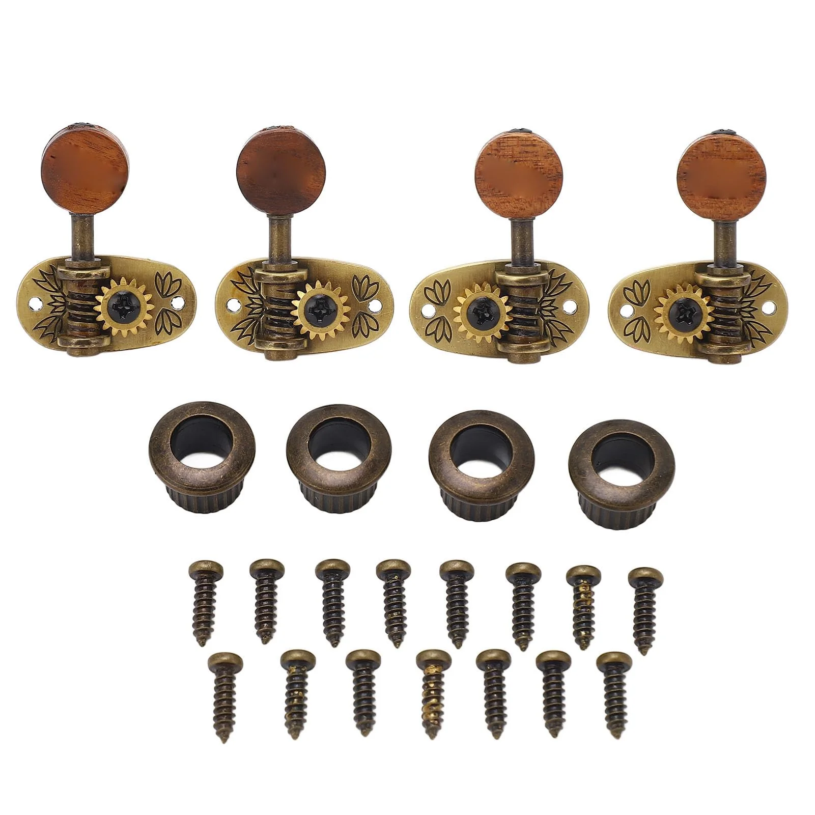 4 Pcs Guitar Tuner Pegs 2L2R Ukulele Tuning Pegs Classical Machine Heads Tuners for 4 String Ukulele Accessories