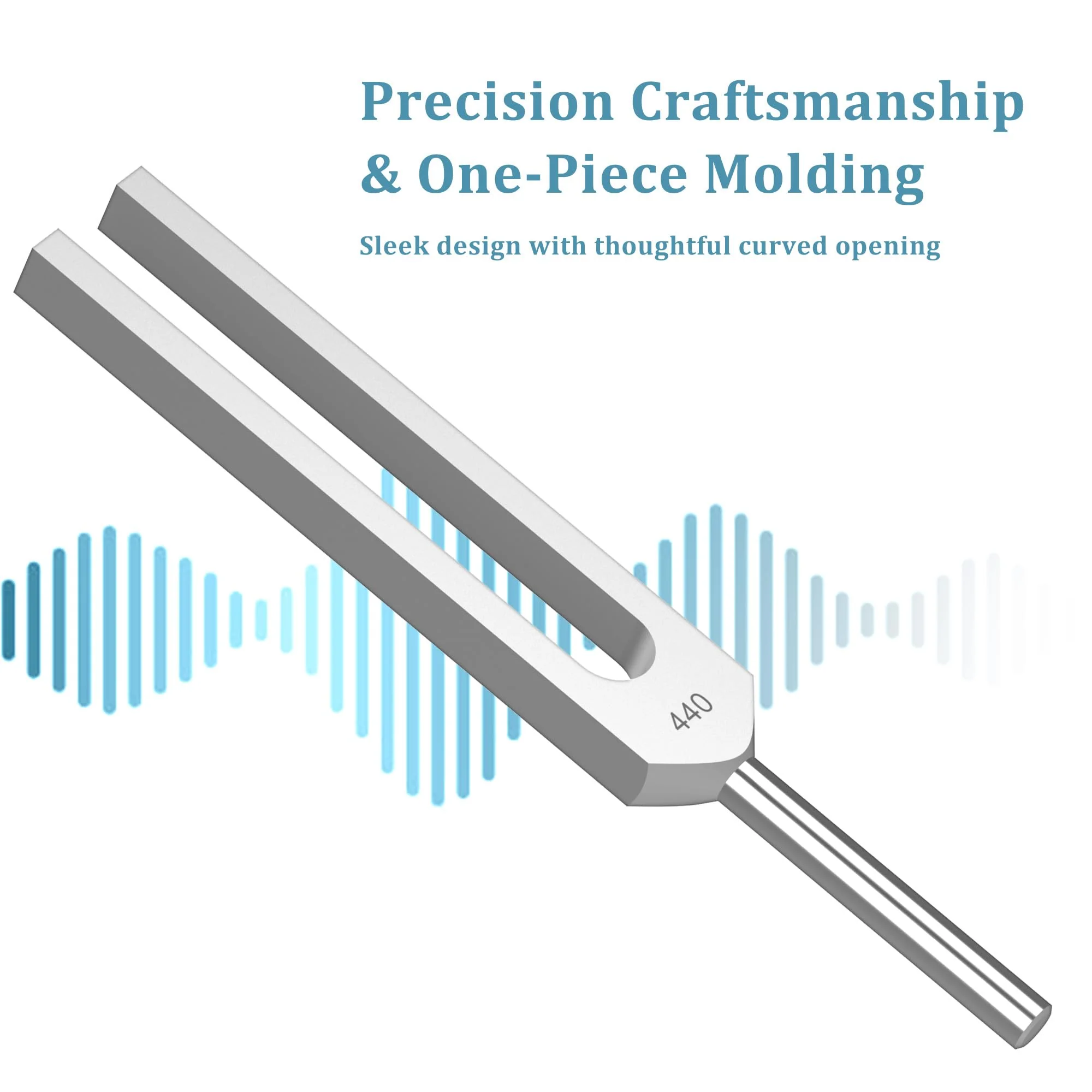 440Hz, 432Hz, 417Hz Aluminum Alloy Tuning Fork with Resonance Box and Wooden Hammer,3 pcs tuning fork Suitable for Sound Therapy, Yoga, Relaxation and Meditation - Image 3