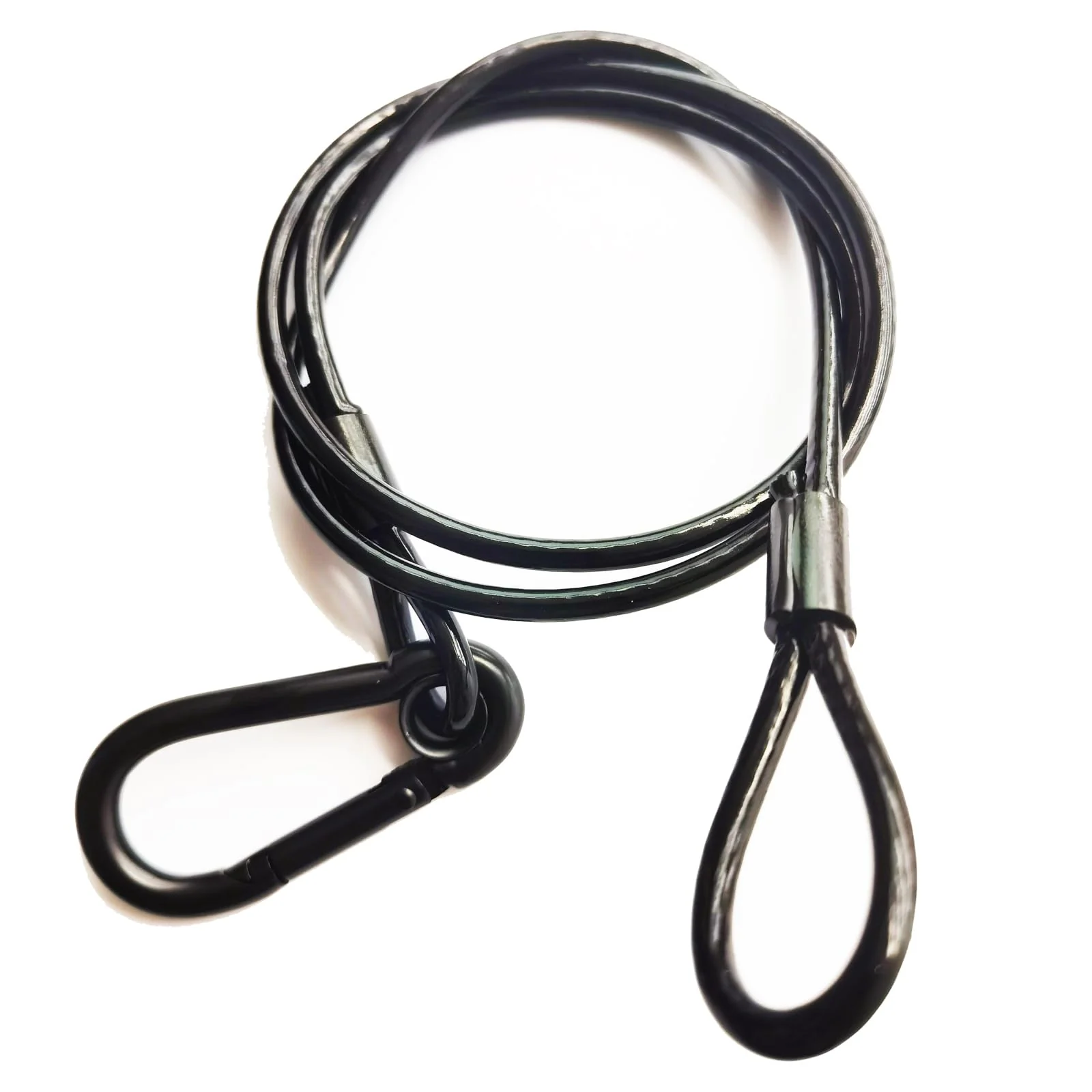 4Pack Black Chain Hanging Safety Cables with Hook Truss Clamps for Lights, Stainless Steel Lanyard Stage Lights Safety Chains, Security Cable with Loops(Diameter 4mm/0.16'',Length 85cm/34'',Load 60lb - Image 2