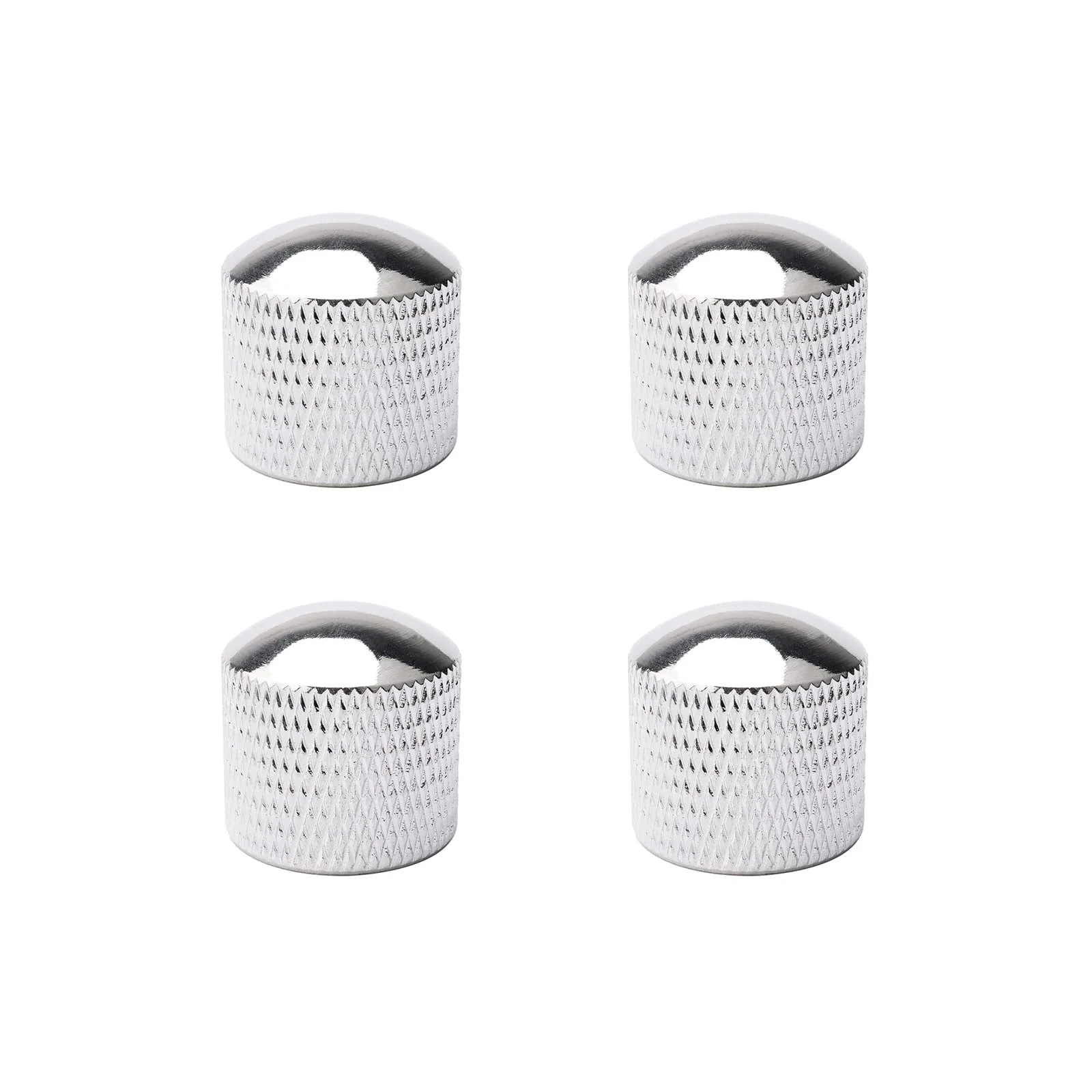 4Pcs Silver Metal Dome Tone Knob for Electric Guitar Bass Parts