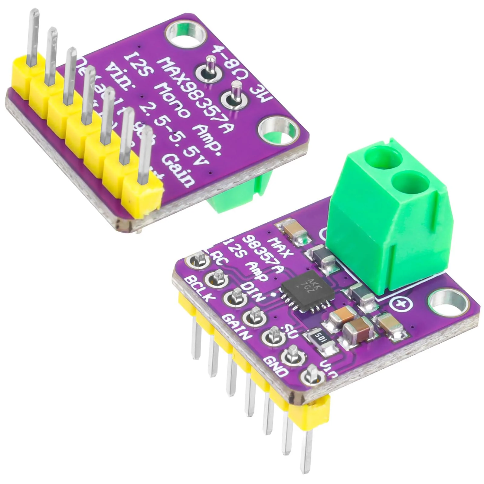 5Pcs MAX98357 Audio Power Amplifier Module I2S DAC Class D Audio Board with Du Pont Wire for Raspberry Pi Arduino ESP32 5 - Image 2
