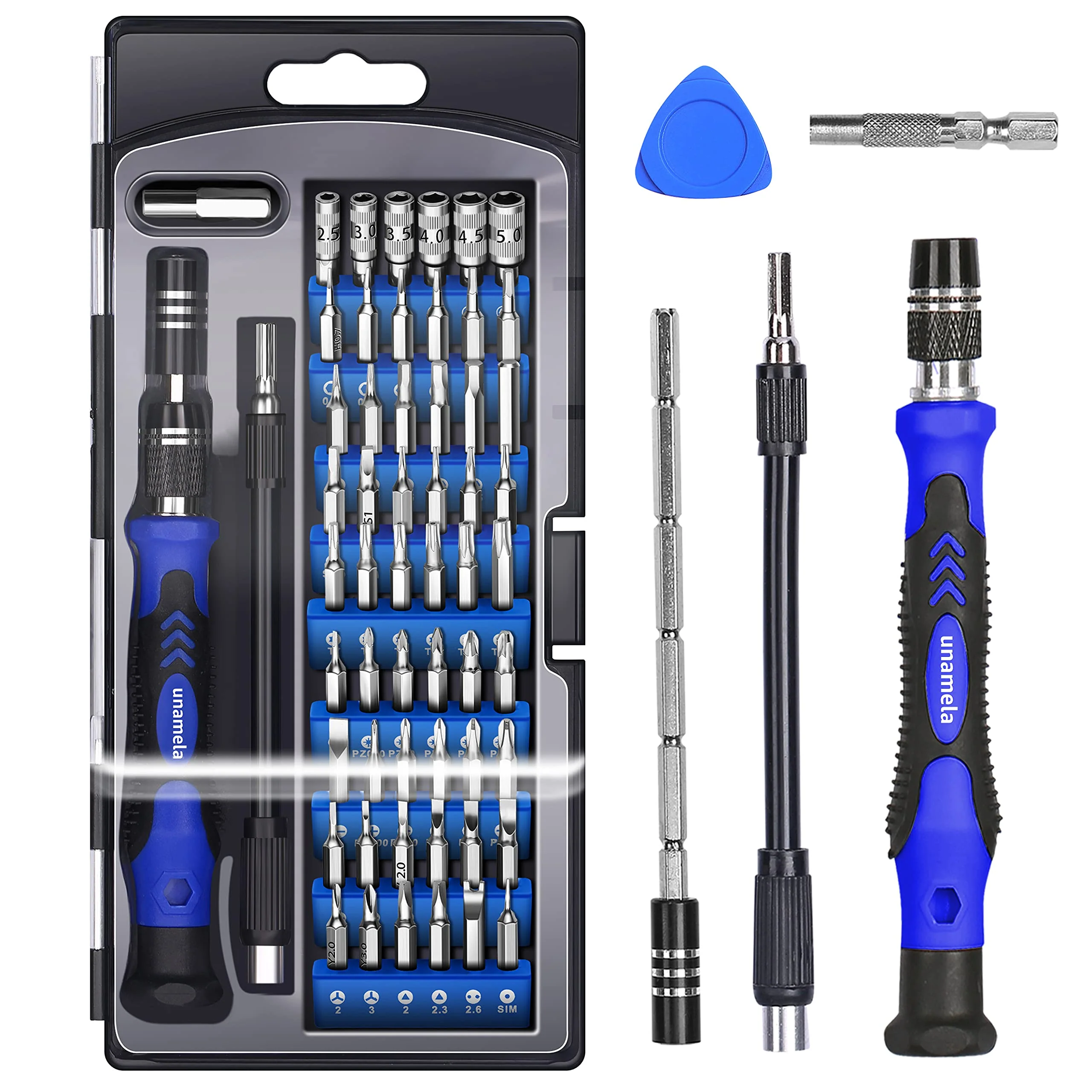 61 in 1 Professional Computer Repair Screwdriver Set, Precision PC, Laptop Repair Tool Kit, with 56 Magnetic Bit and Flexible Shaft, Suitable for Macbook, Tablet, PS4, Xbox Controller Repair