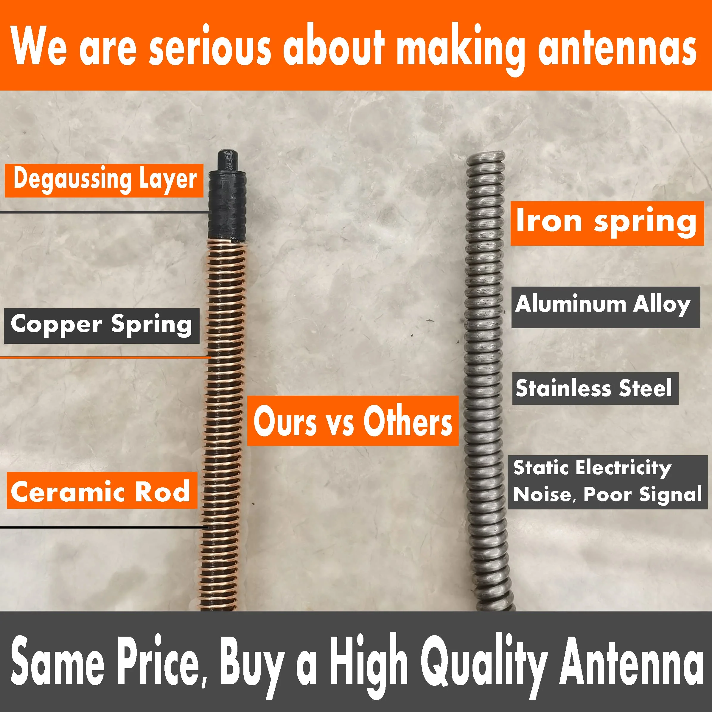 7 Inch Rubber Antenna for Nissan Rogue (2009-2017), Nissan Rogue Antenna - Car Wash Proof, Internal Copper Coil Antenna Mast Replacement - Image 6