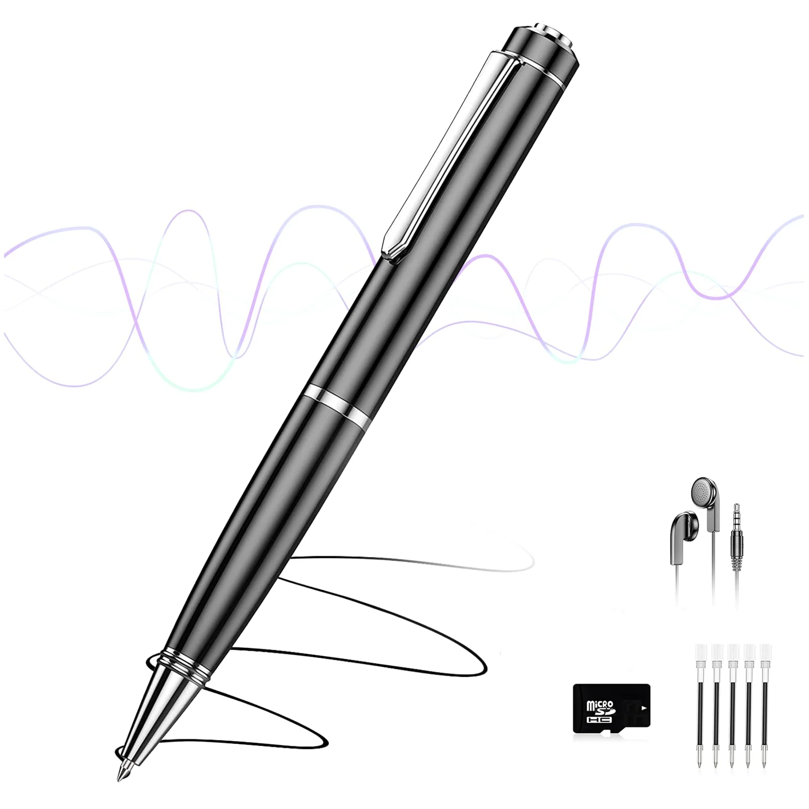 72GB Digital Voice Recorder, Audio Recorder with 25H Battery Life, Playback & Voice Activation Recording Device, Voice Activated Recorder with AI Noise Reduction for Lectures/Meetings/Interviews 72GB