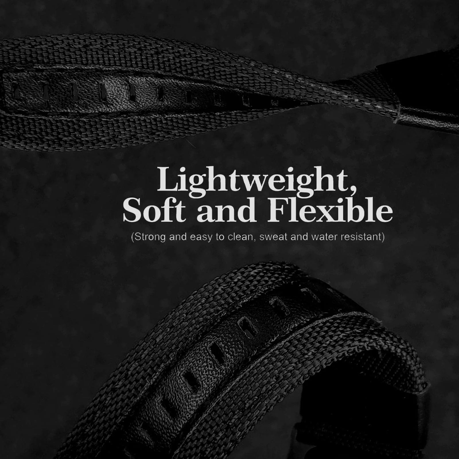 Abanen 22mm Nylon Military Style Watch Bands for Garmin Instinct/Instinct 2 Solar, Woven Fabric Durable Wristband Strap for Garmin Instinct Tactical/Tide/Esports/Instinct Solar Black - Image 5
