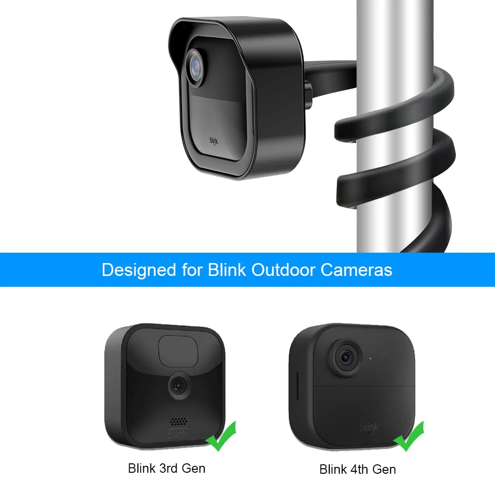 All-New Flexible Twist Mount Compatible with Blink Outdoor (4th &3rd Gen), Weather Proof Protective Housing for Blink Camera System (Black, 2Pack) 2 Pack Black - Image 2