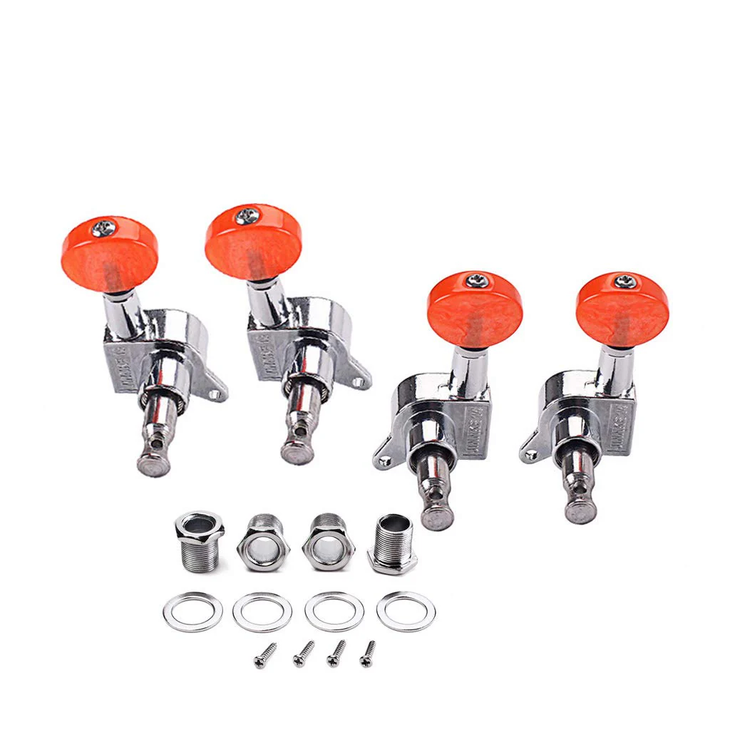 Alnicov Ukulele Tuning Pegs Machine Heads,2R 2L With Red Tuning Peg Button - Image 2