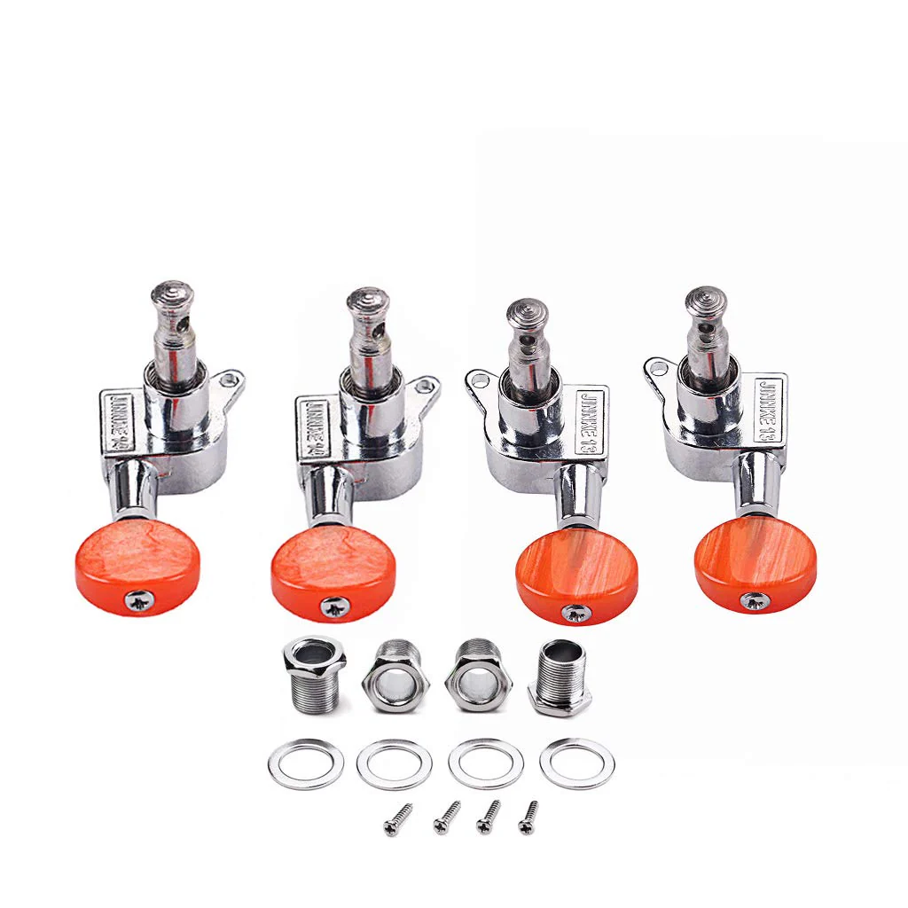 Alnicov Ukulele Tuning Pegs Machine Heads,2R 2L With Red Tuning Peg Button - Image 4