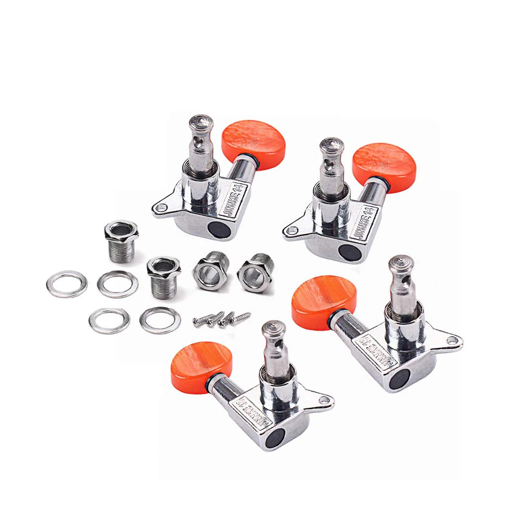 Alnicov Ukulele Tuning Pegs Machine Heads,2R 2L With Red Tuning Peg Button - Image 5