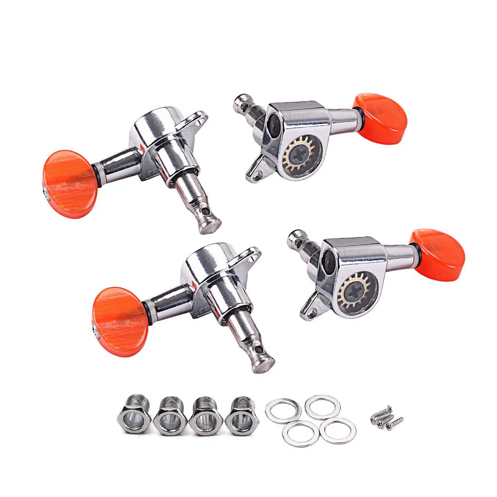 Alnicov Ukulele Tuning Pegs Machine Heads,2R 2L With Red Tuning Peg Button - Image 6