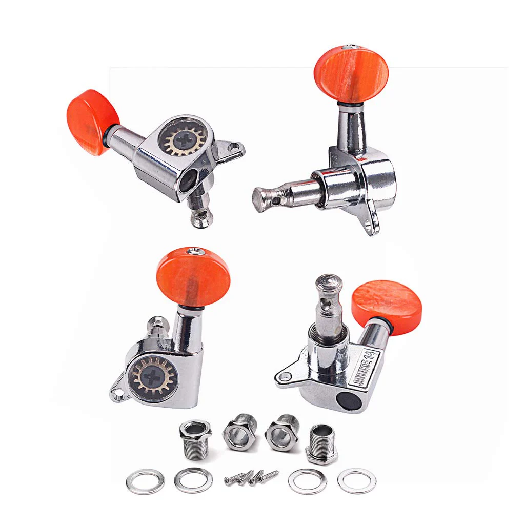 Alnicov Ukulele Tuning Pegs Machine Heads,2R 2L With Red Tuning Peg Button - Image 7