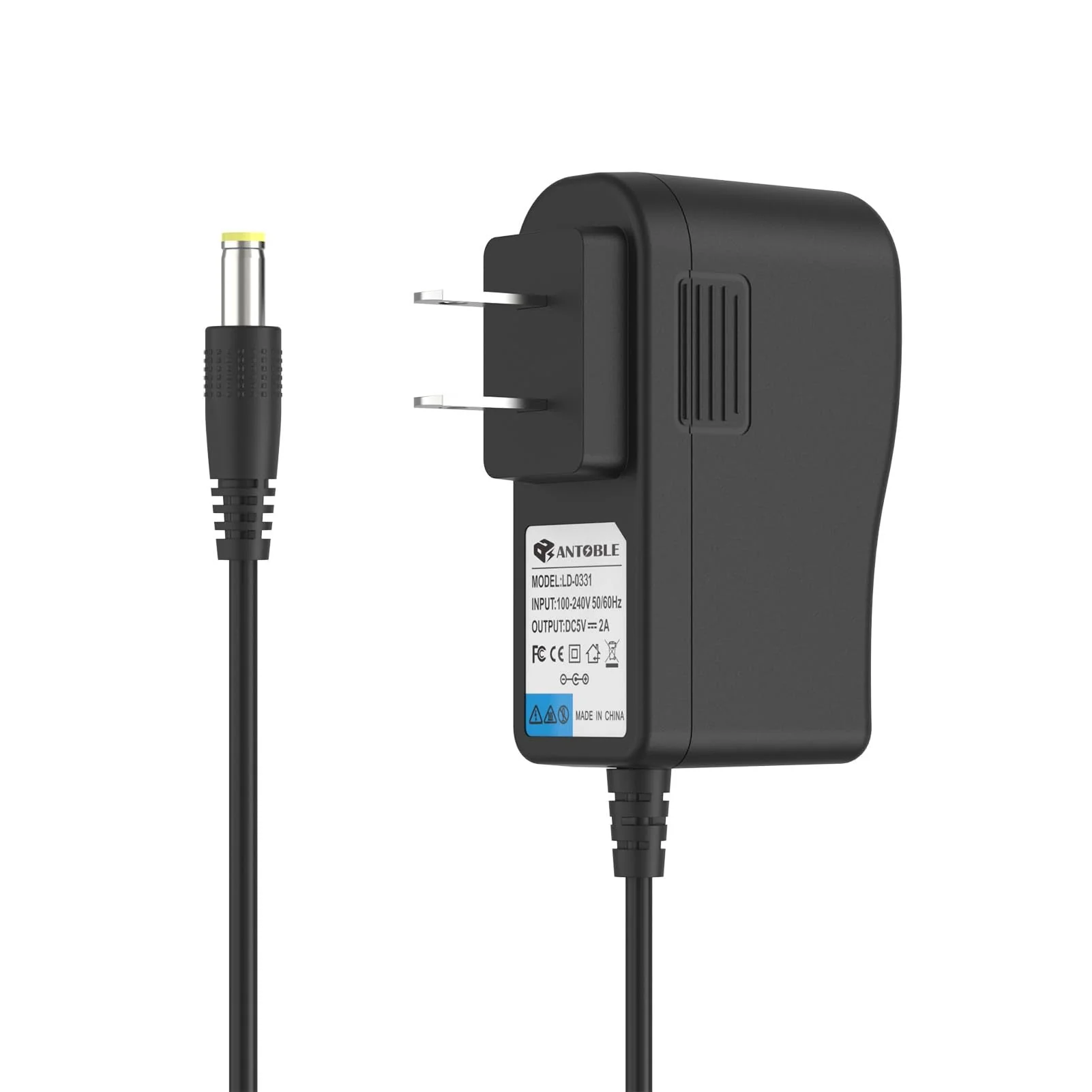 ANTOBLE Power Adapter Compatible with Yealink T54W Power Supply Yea-ps5v2000us Voip Telephone Adapters Home Phone Charger Replacement Part 5V 2A Power Charger for Yealink Phone Cord SIP Accessories
