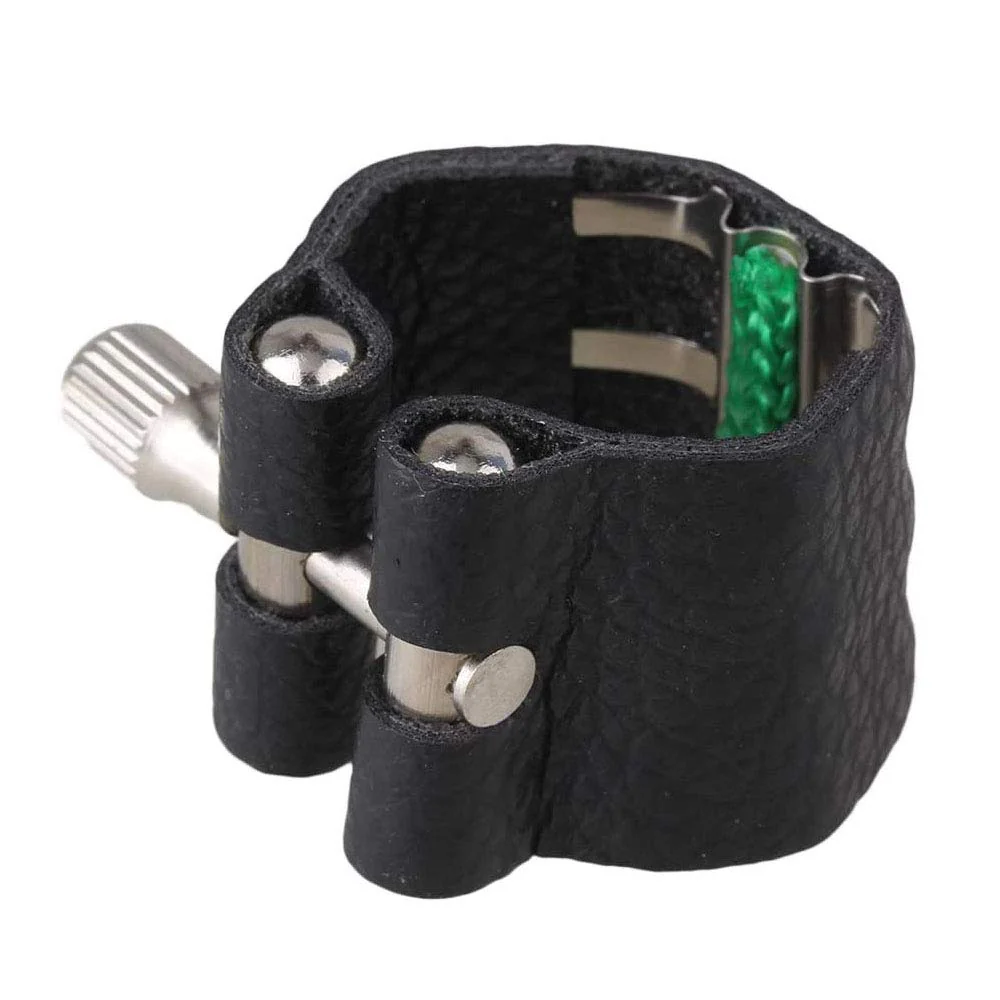 Artificial Leather Clarinet Mouthpiece Ligature Fastener Compact Durable Black