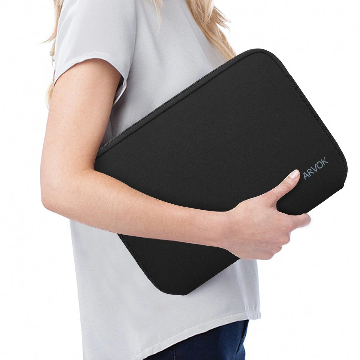 ARVOK 15 15.6 16 inch Laptop Sleeve Case for MacBook pro 16 inch Sleeve Water-Resistant Notebook Computer Pocket Tablet Briefcase Carrying Bag/Pouch Skin Cover for HP/Dell/Lenovo/Asus/Acer, Black 15.6 inch - Image 8