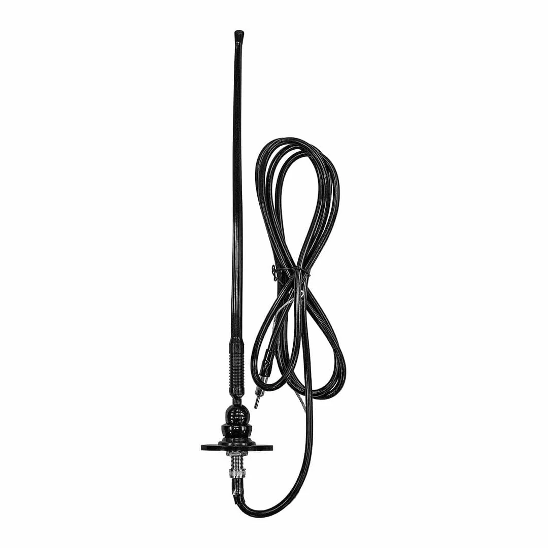 ASA Electronics 44US01R Jensen Rubber Mast AM/FM RV Antenna - Top or Side Mount