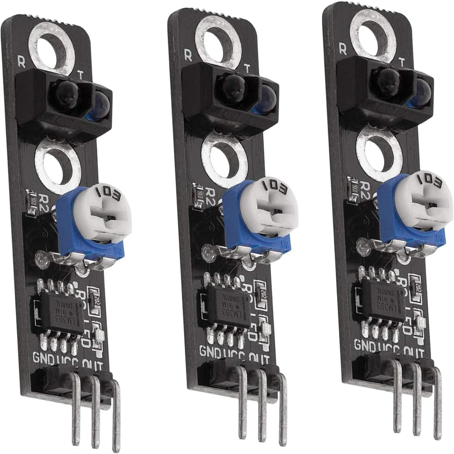 AZDelivery 3 x KY-033 Line Folger Line Tracking Sensor Module TCRT5000 Compatible with Arduino Includes E-Book