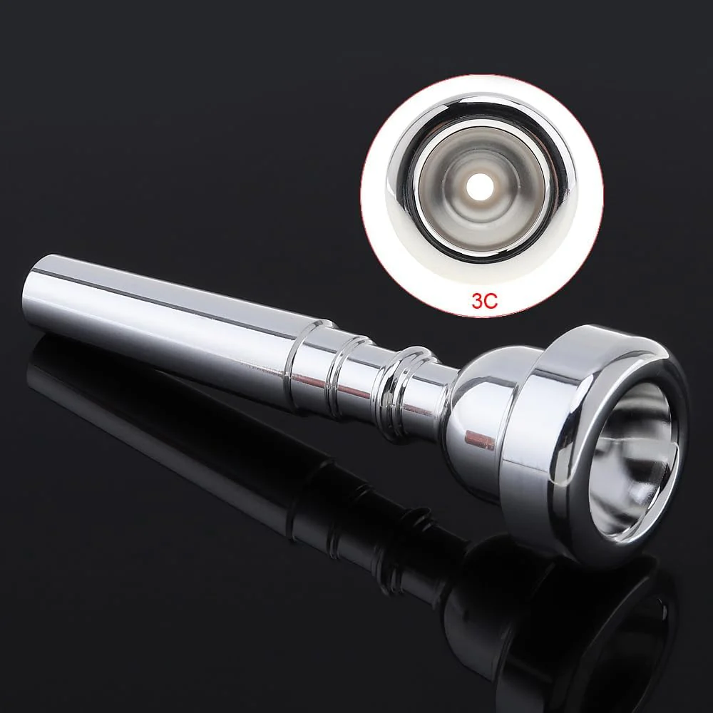 Bach Trumpet Mouthpiece 3C, New Silver Gold Plated Trumpet Mouthpiece 3C Size for Musical Instrument Accessory - Image 8