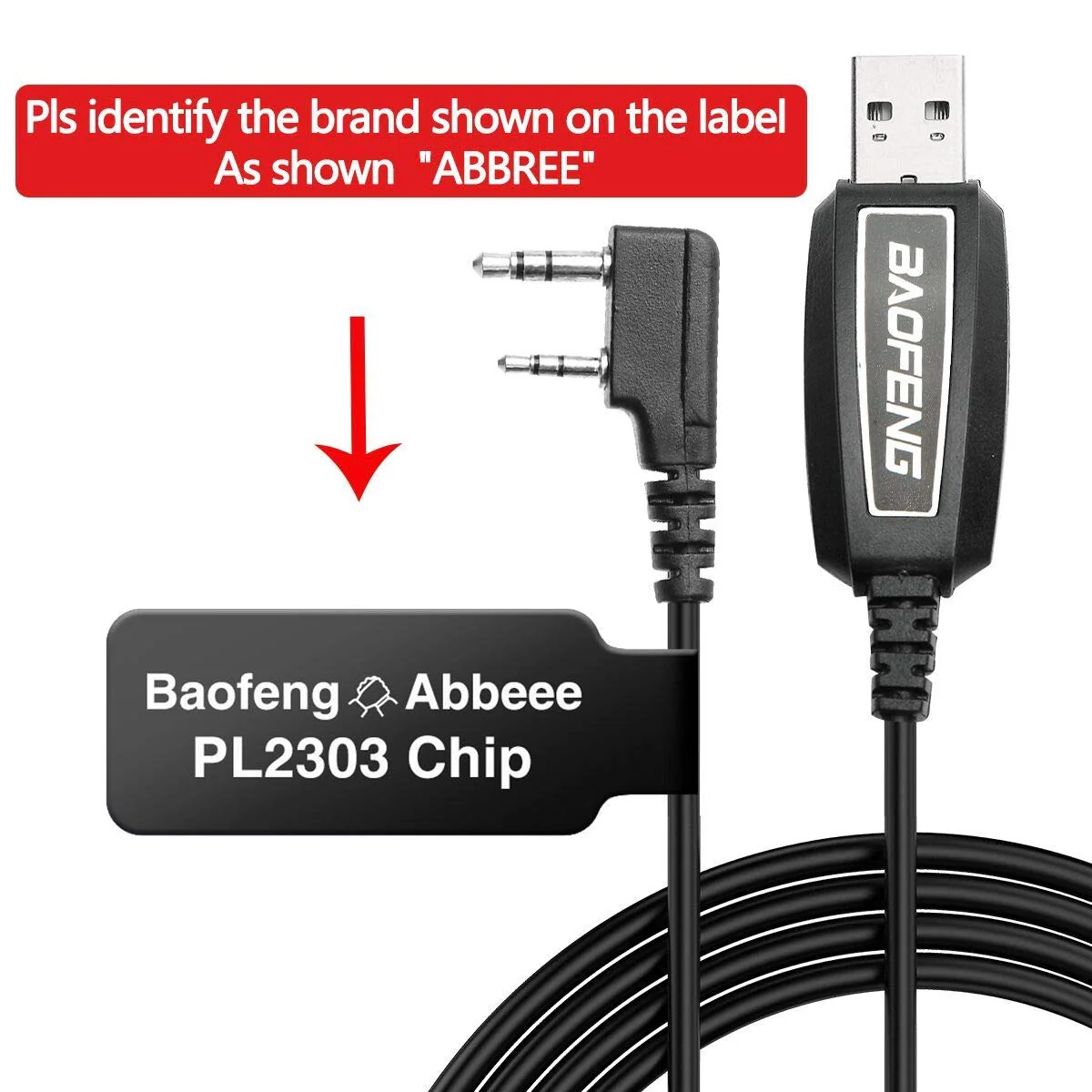 Baofeng USB Programming Cable PL2303 Support Chirp for GMRS Radio Two Way ham Portable radios: UV-5R,BF-F8HP, BF-888S,UV82HP,GT-3,UV-9S,BF-R3 (Black) - Image 7