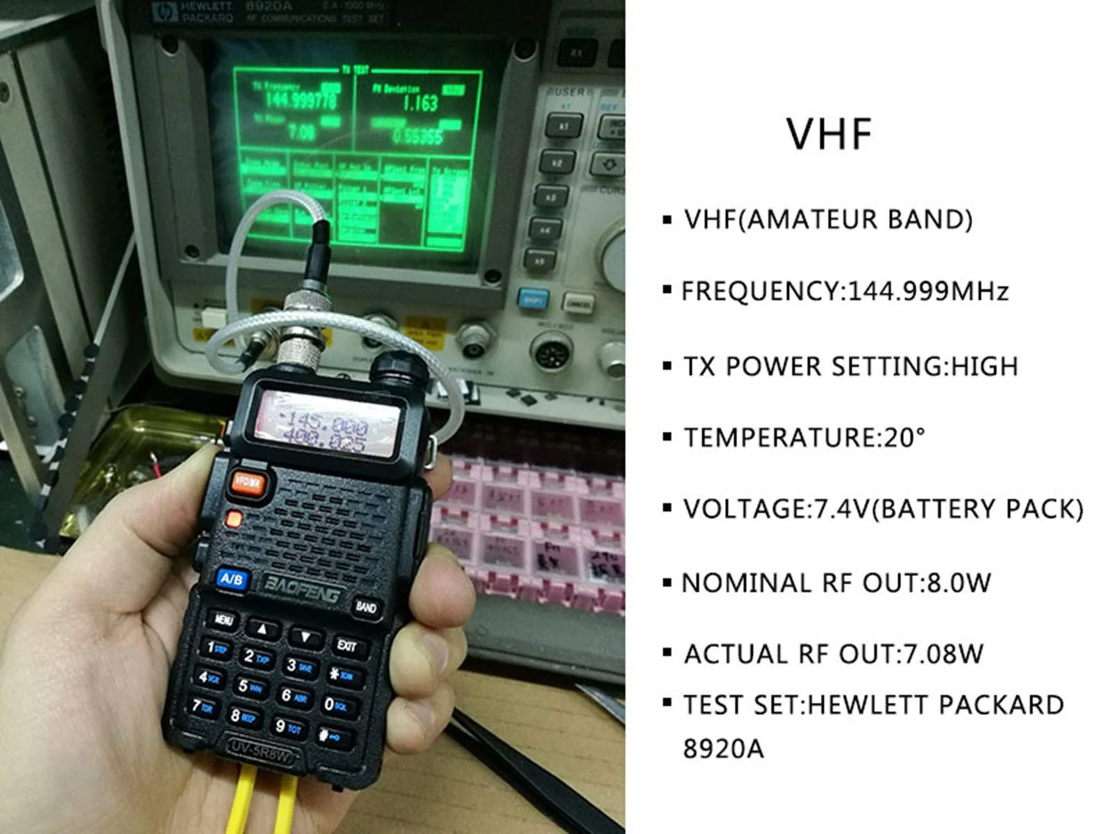 BaoFeng UV-5R 8W Ham Radio Long Range UV5R HandheldDual Band Walkie Talkies Two Way Radio Portable Tri-Power Radio(Black-8W 1Pack) Black-8W 1Pack - Image 5